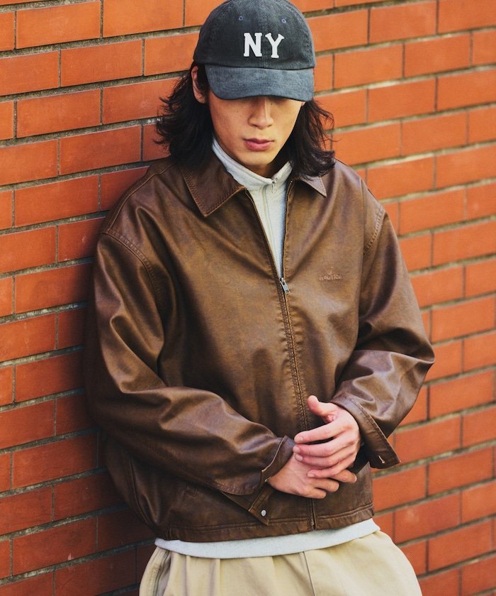 FREAK'S STORE｜ムラ加工 フェイクレザーブルゾン | Rakuten Fashion