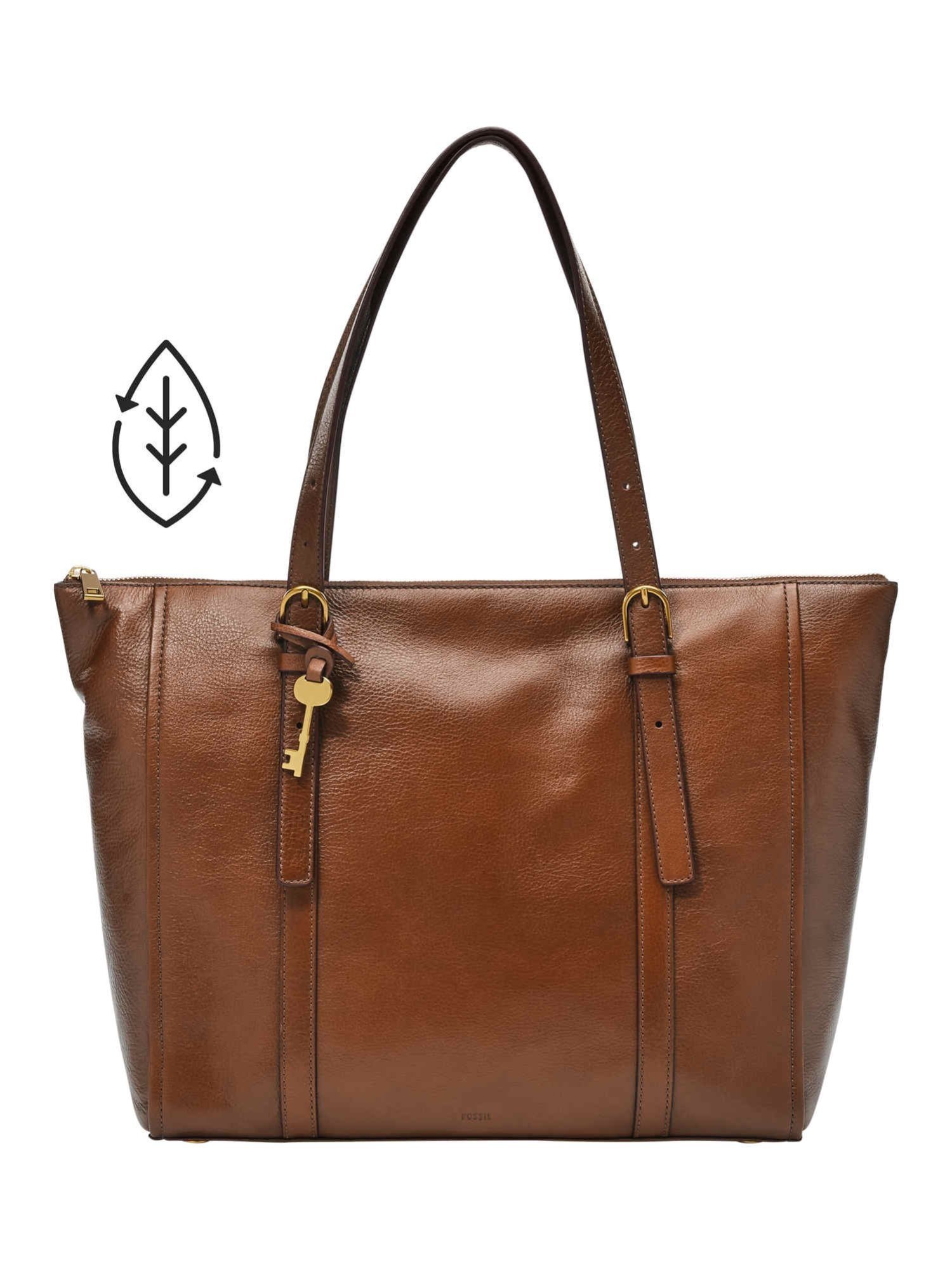 FOSSIL｜フォッシル トートバッグ レディース レザー ブラウン A4収納