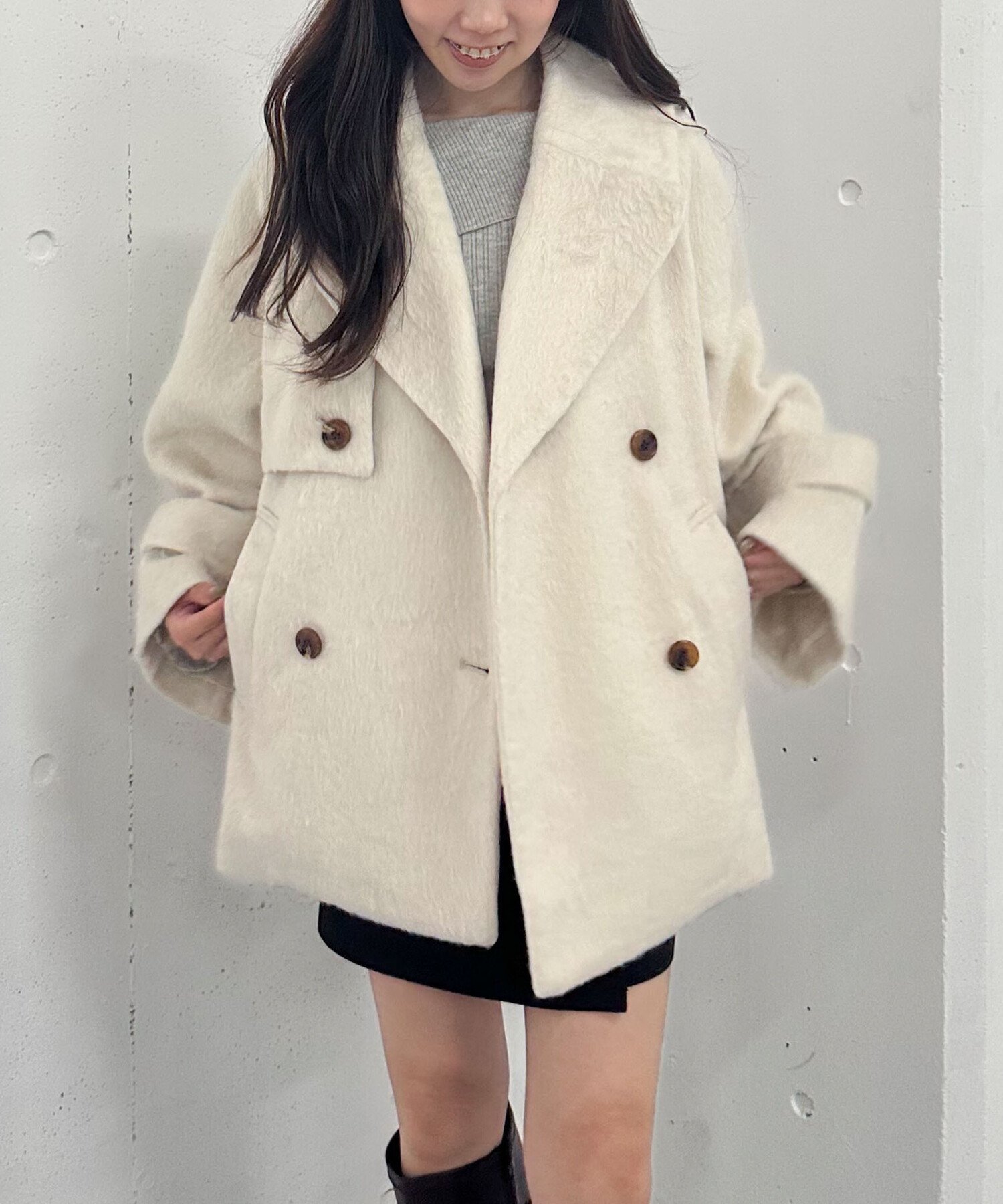 archives｜シャギーダブルミドルコート | Rakuten Fashion(楽天