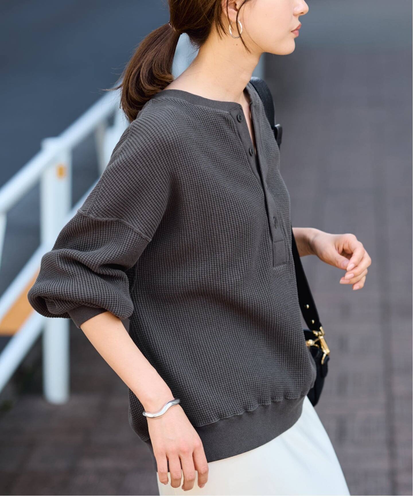 FRAMeWORK｜≪WEB限定 / 追加≫ワッフルヘンリープルオーバー