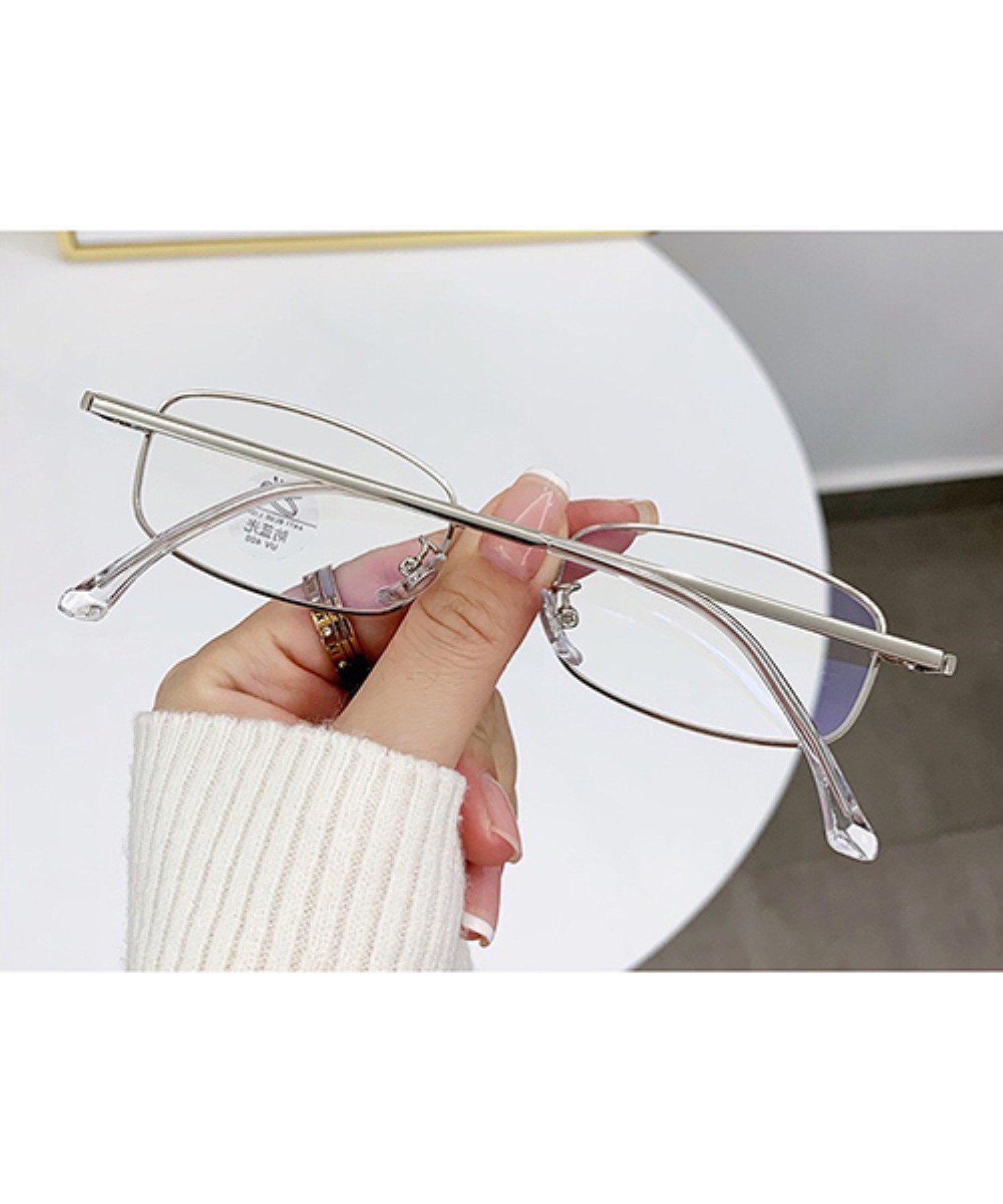 chuclla｜ユニセックス スクエア型メタルフレーム クリアレンズ 伊達