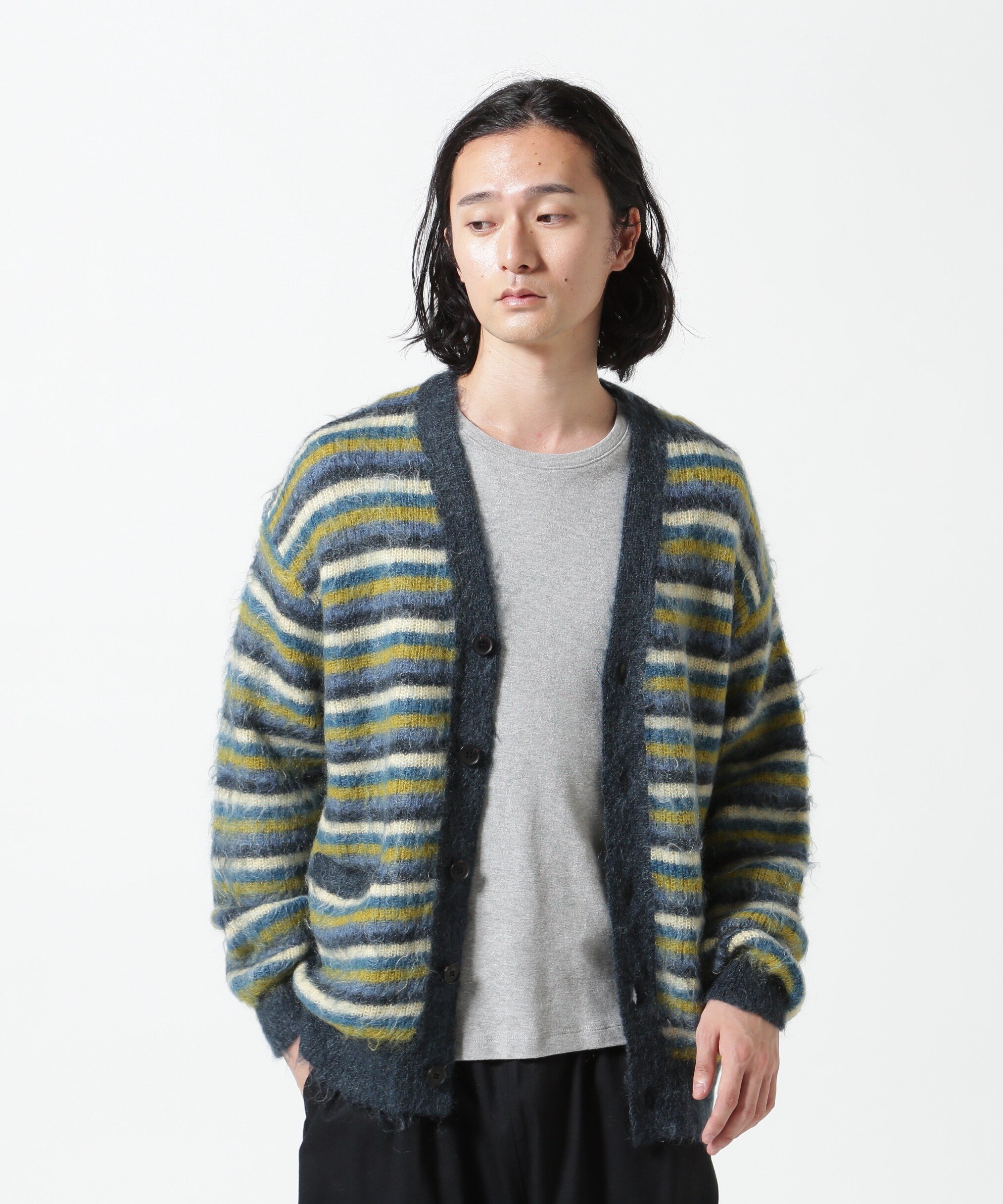 GARDEN TOKYO｜YOKE/ヨーク/MOHAIR BORDER CARDIGAN | Rakuten Fashion