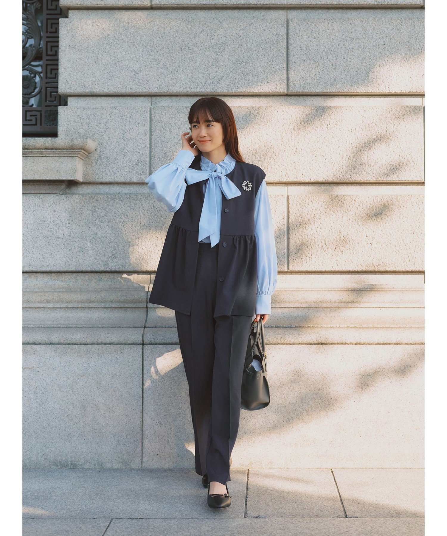 BEAMS HEART｜ 【ワンサイズ/イージーケア】ペプラム ベスト * パンツ