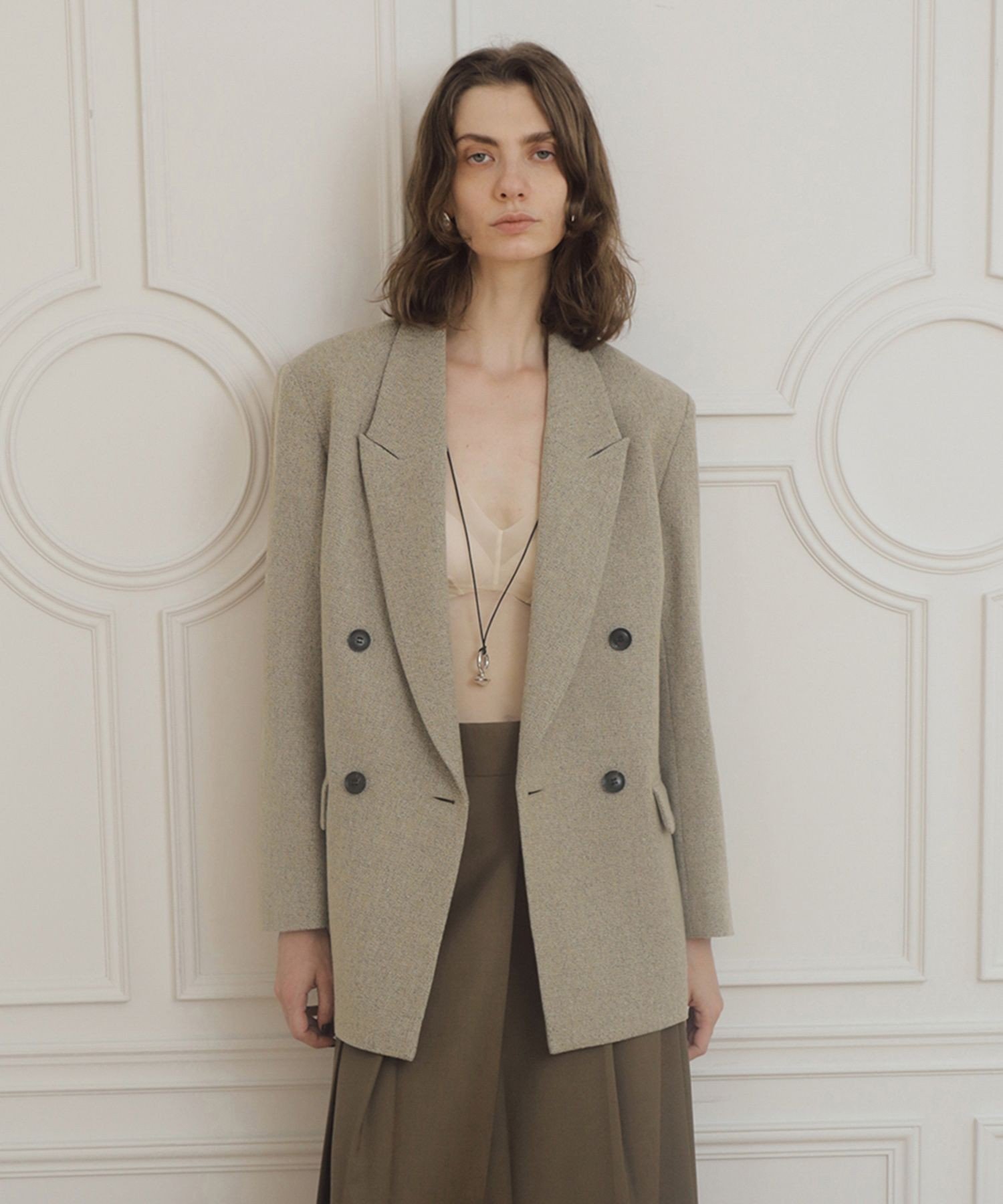 ADAM ET ROPE'｜【EMOELLE】ウールネップテーラードジャケット