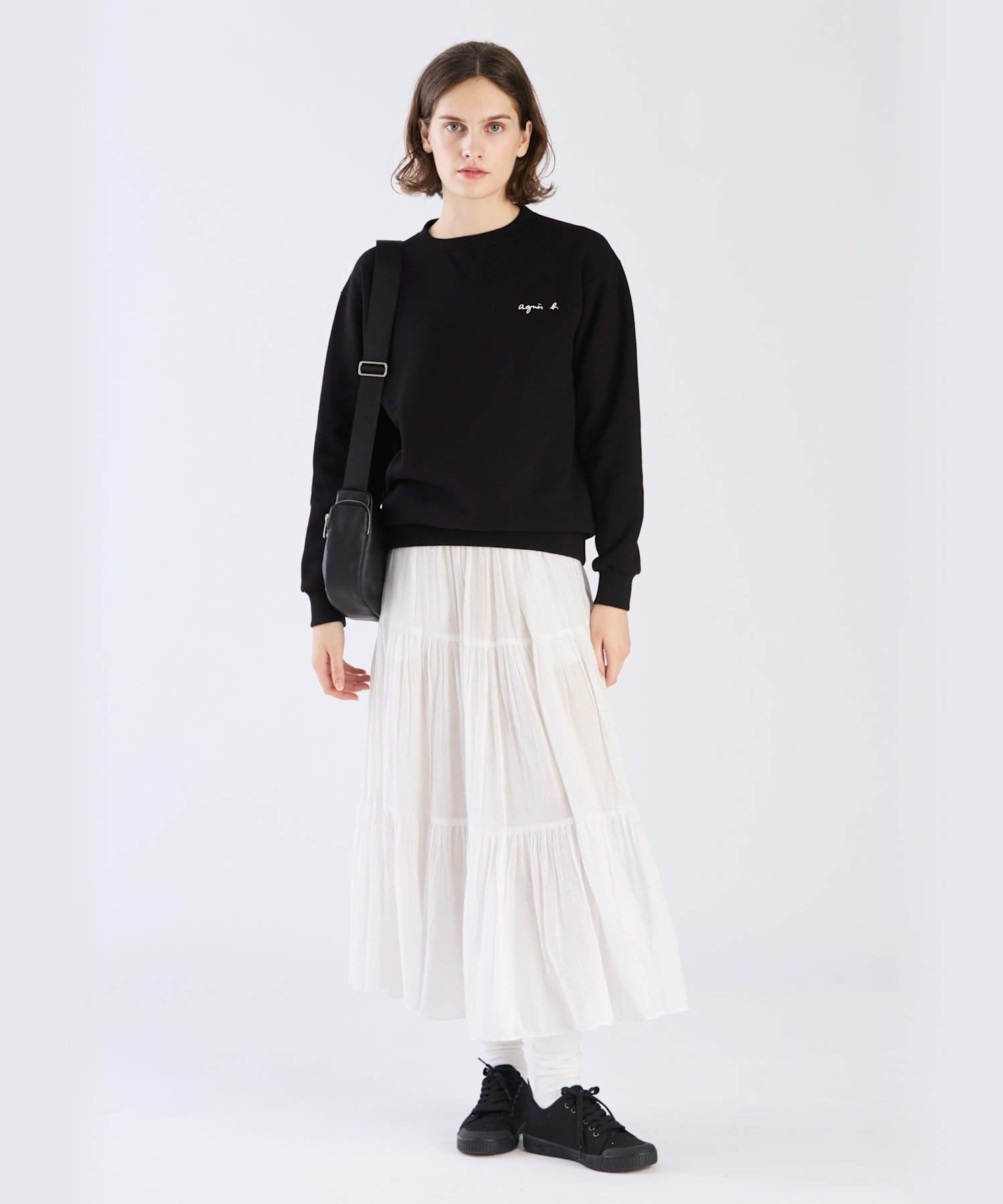 agnes b.｜ロゴ プリント コットン 長袖 スウェット | Rakuten Fashion