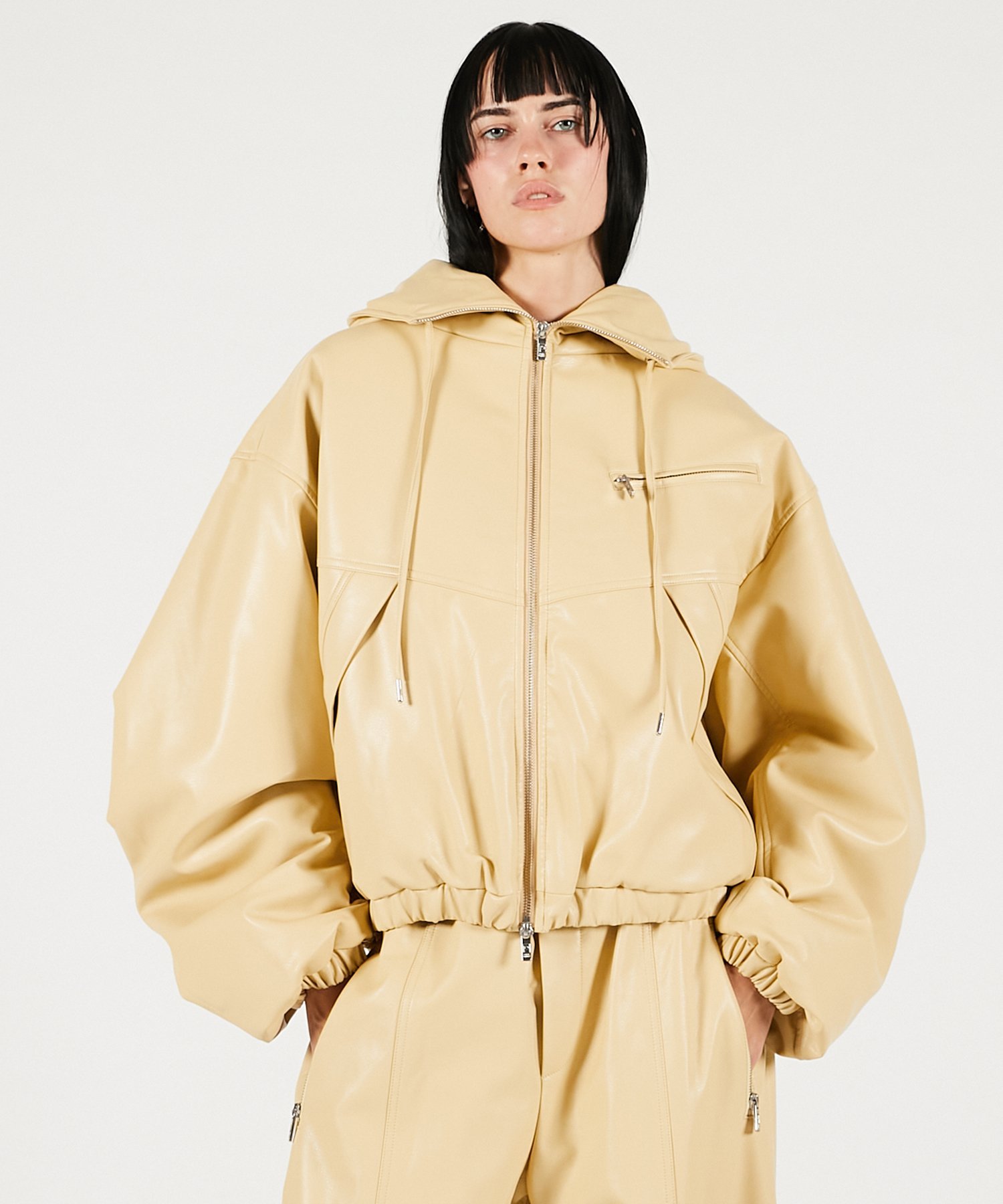 PRANK PROJECT｜フェイクレザーパテッドトラックジャケット | Rakuten