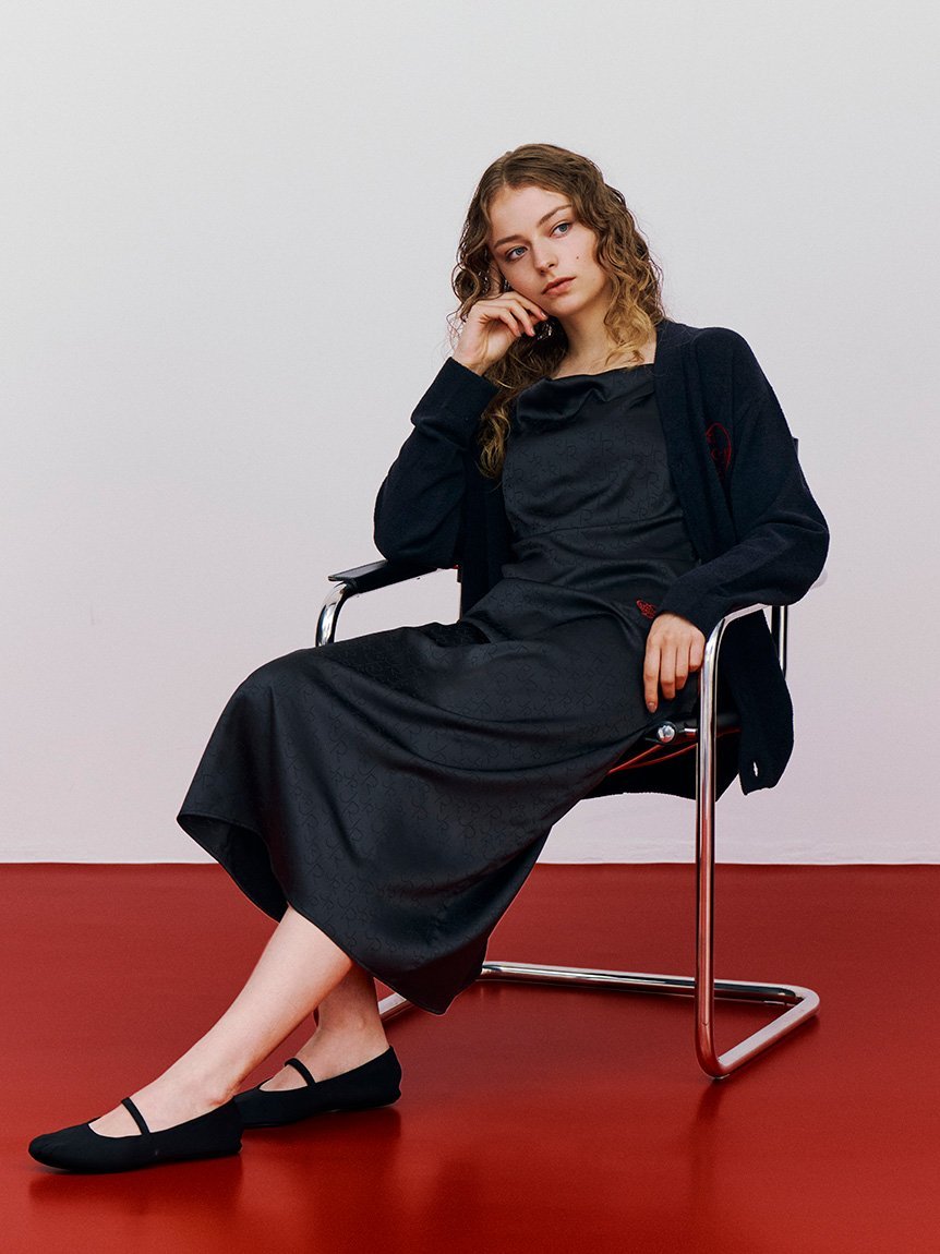 gelato pique｜【JOEL ROBUCHON】ツイードモコVネックワンピース