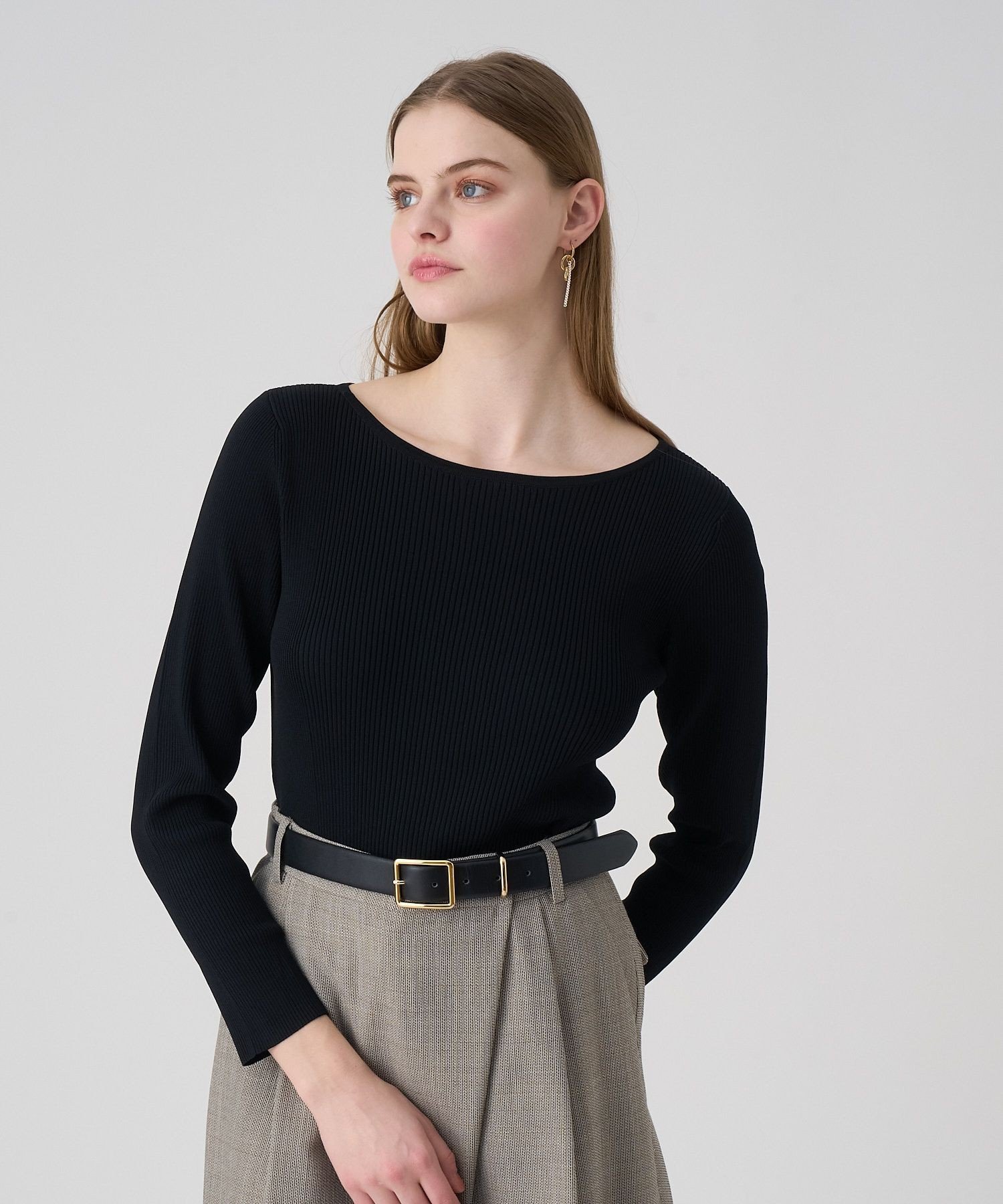 ANAYI｜レーヨンナイロンリブ プルオーバー | Rakuten Fashion(楽天