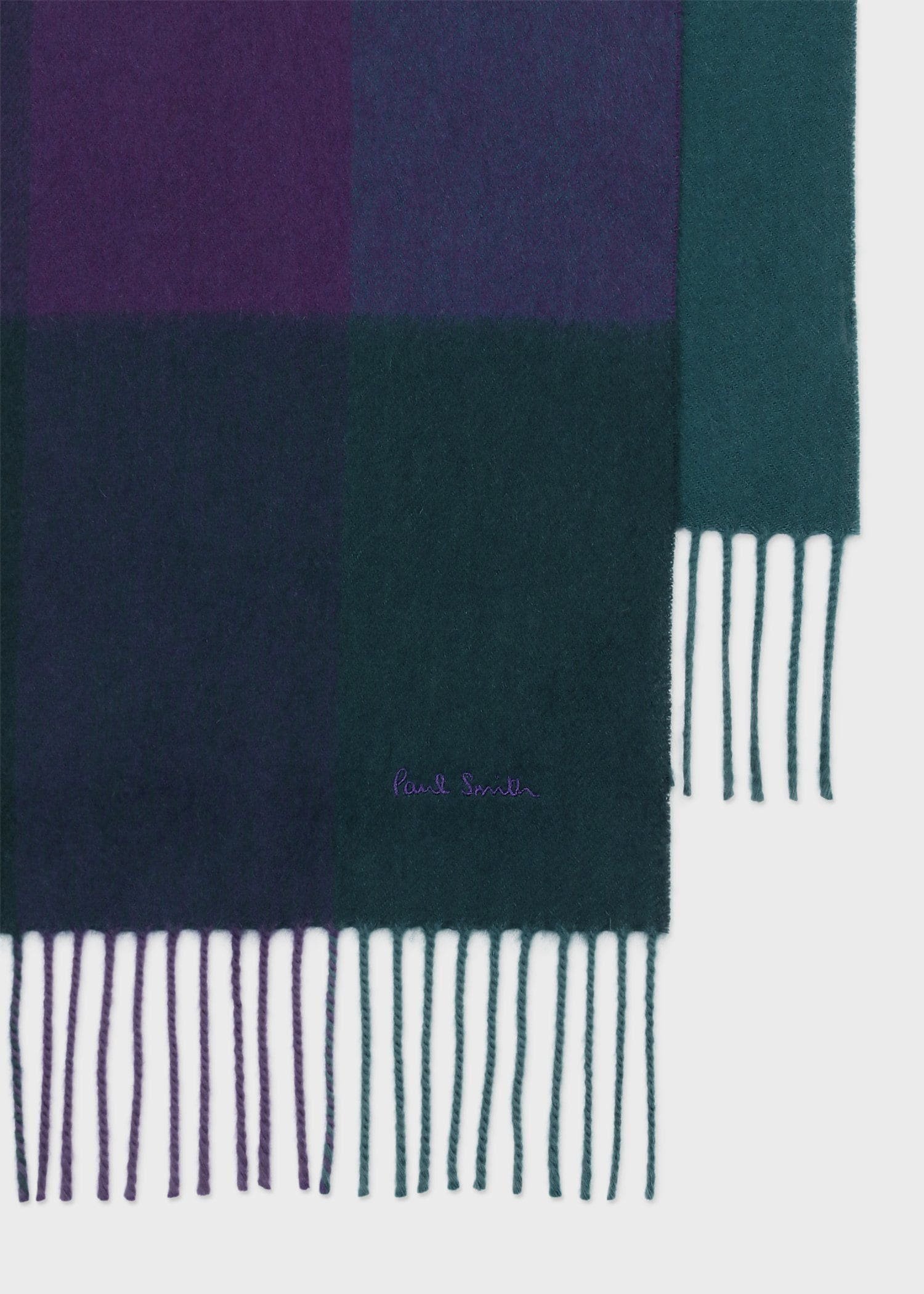 Paul Smith｜ブロックチェック カシミヤブレンド マフラー | Rakuten