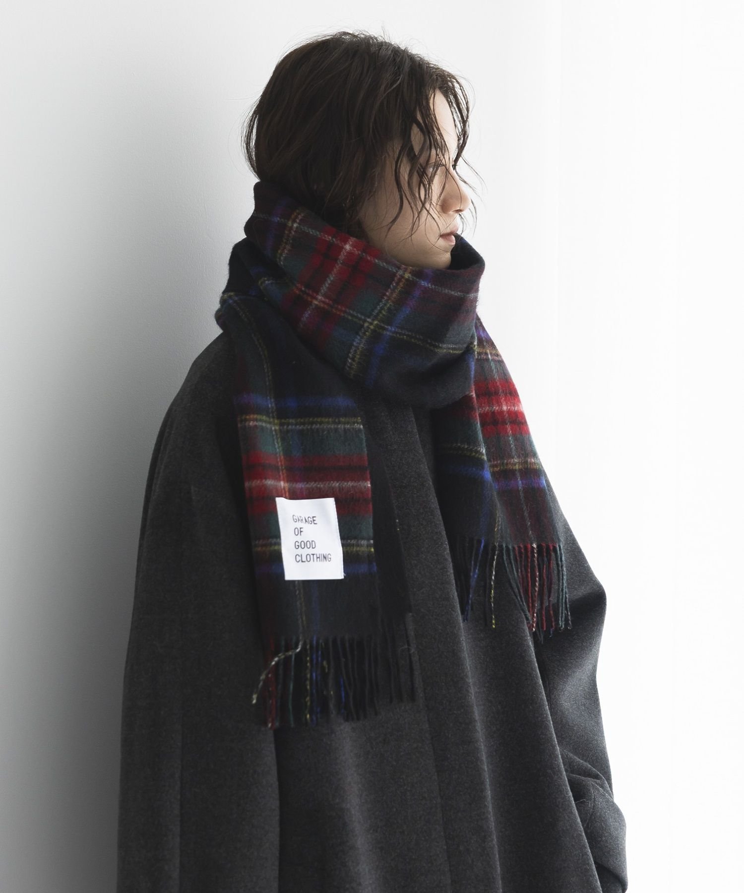 GARAGE OF GOOD CLOTHING｜カシミヤ混リバーシブルマフラー | Rakuten