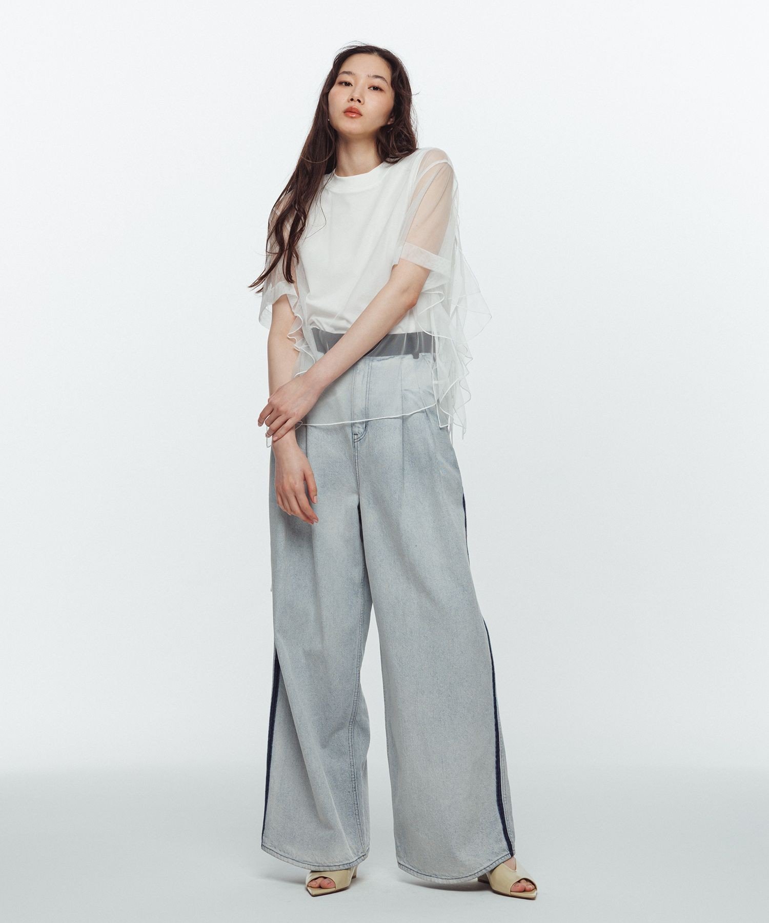 ADAM ET ROPE'｜【サステナブル】・【定番人気】ギャザーチュール