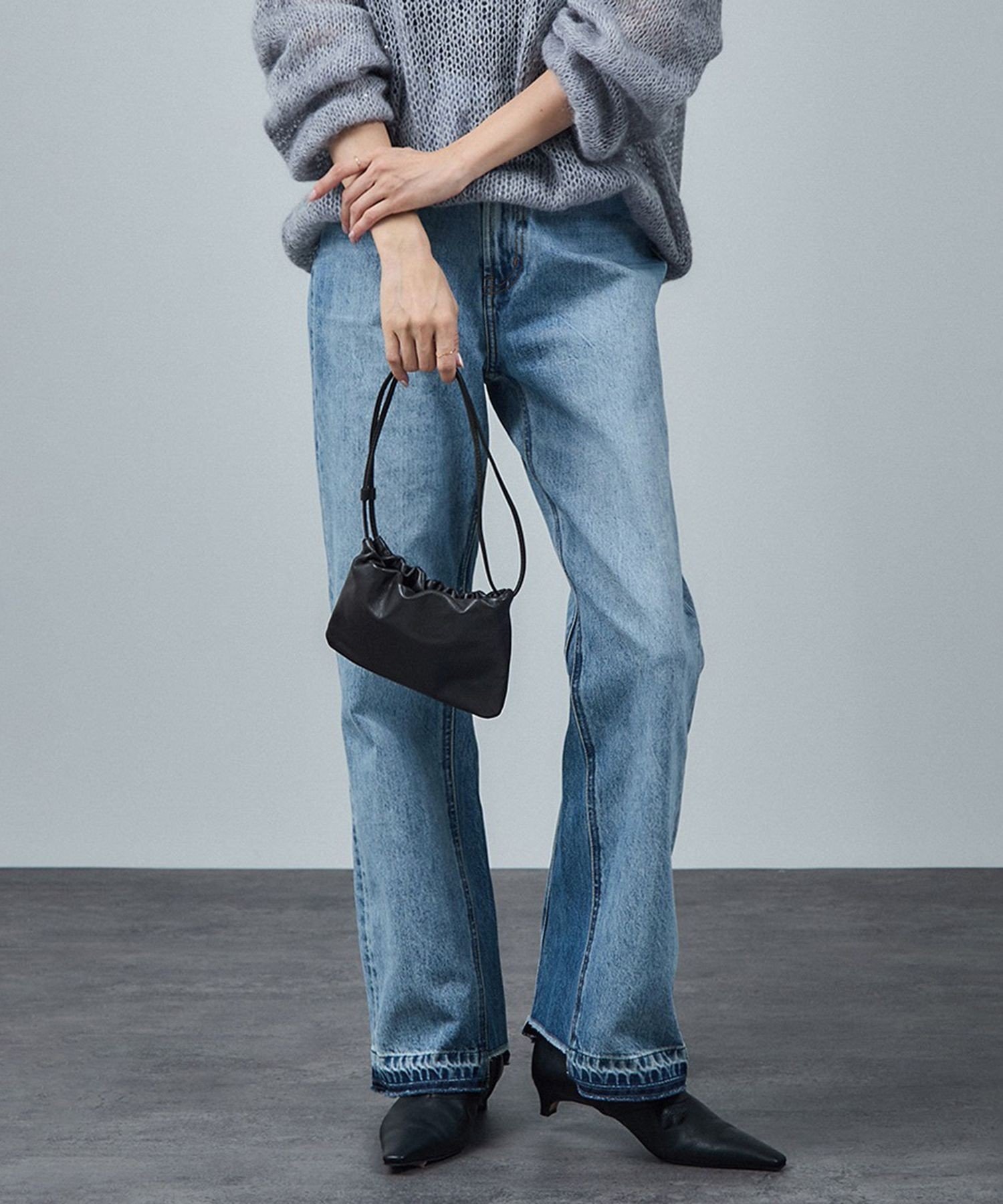 DOUDOU｜【完売カラー再追加!】ハイウエストダブルボタンデニム