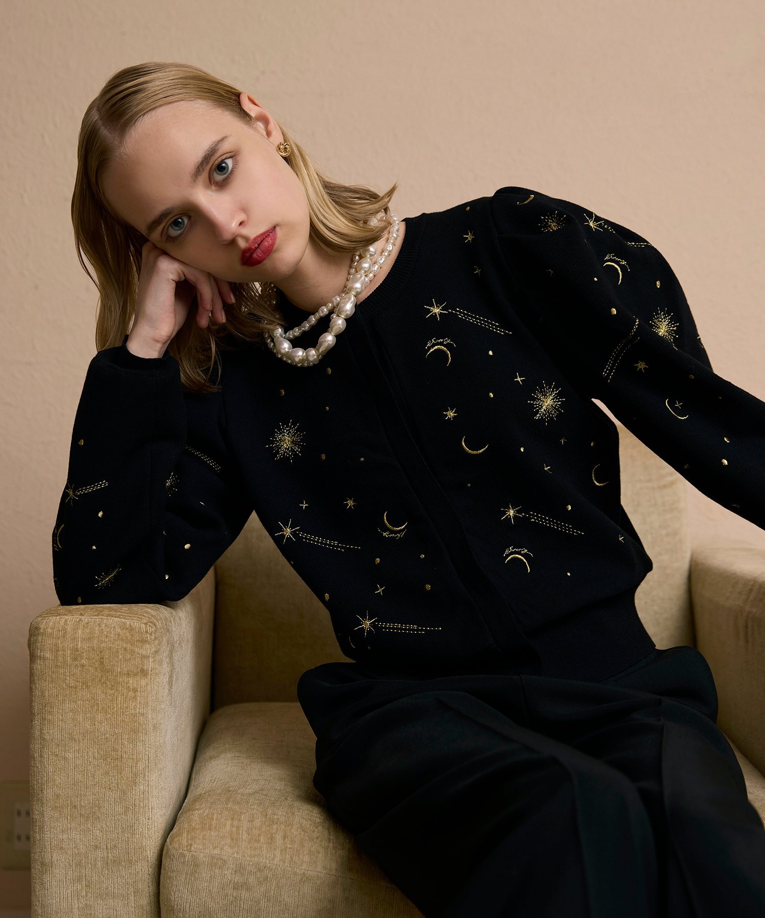 EIMY ISTOIRE｜スターエンブロイダリーニット | Rakuten Fashion(楽天