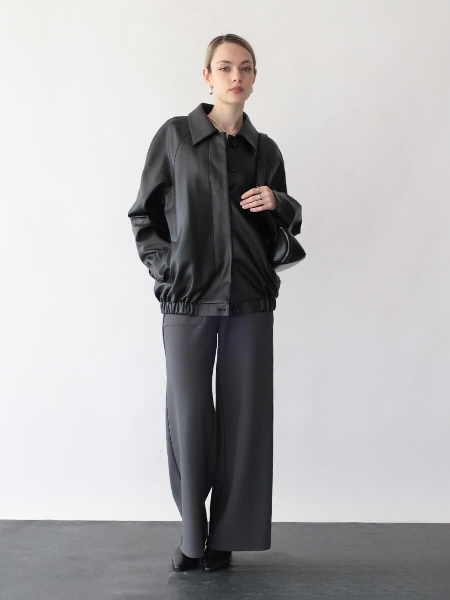 LASUD｜レザーライクオーバーブルゾン | Rakuten Fashion(楽天