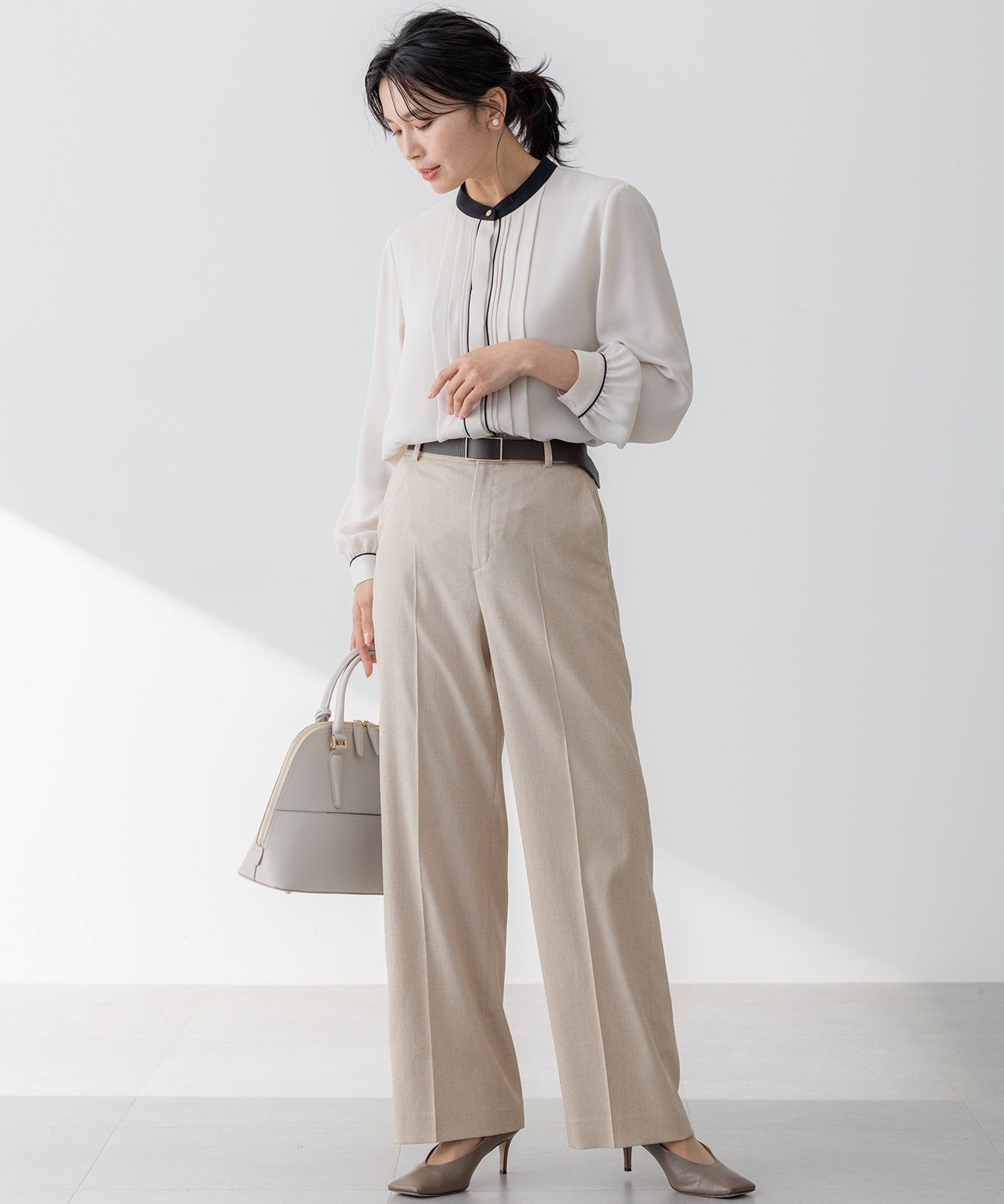 23区｜【吸水速乾/UVケア/洗える】ストレッチクリアサテン バイカラー