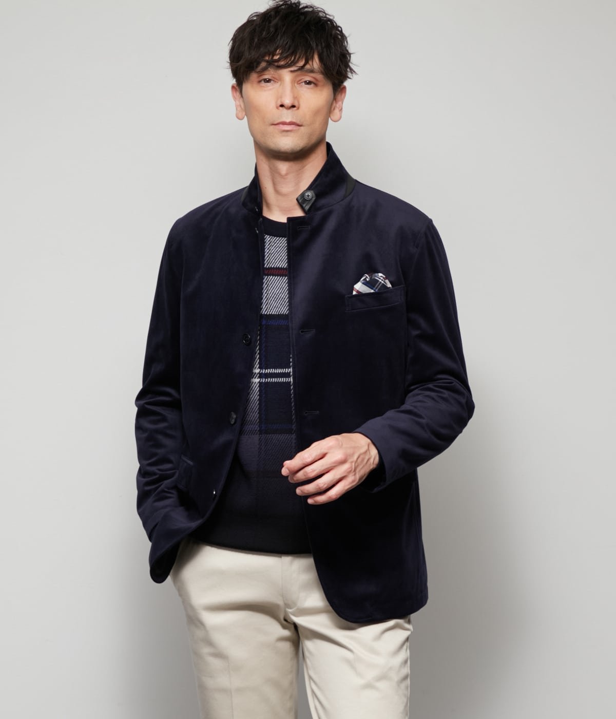 NEWYORKER｜マイクロベロアツイル コンバーチブルアウター | Rakuten