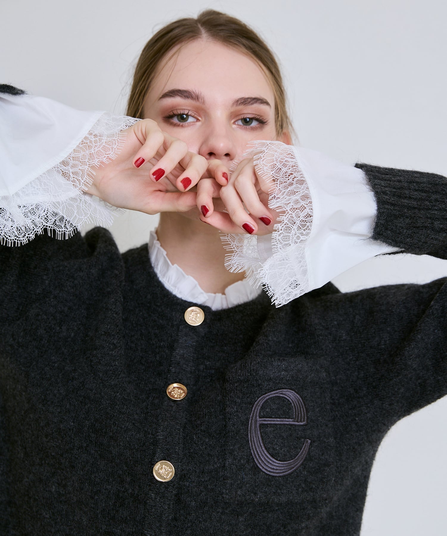 EIMY ISTOIRE｜Attachedcollrモヘアカーディガン | Rakuten Fashion