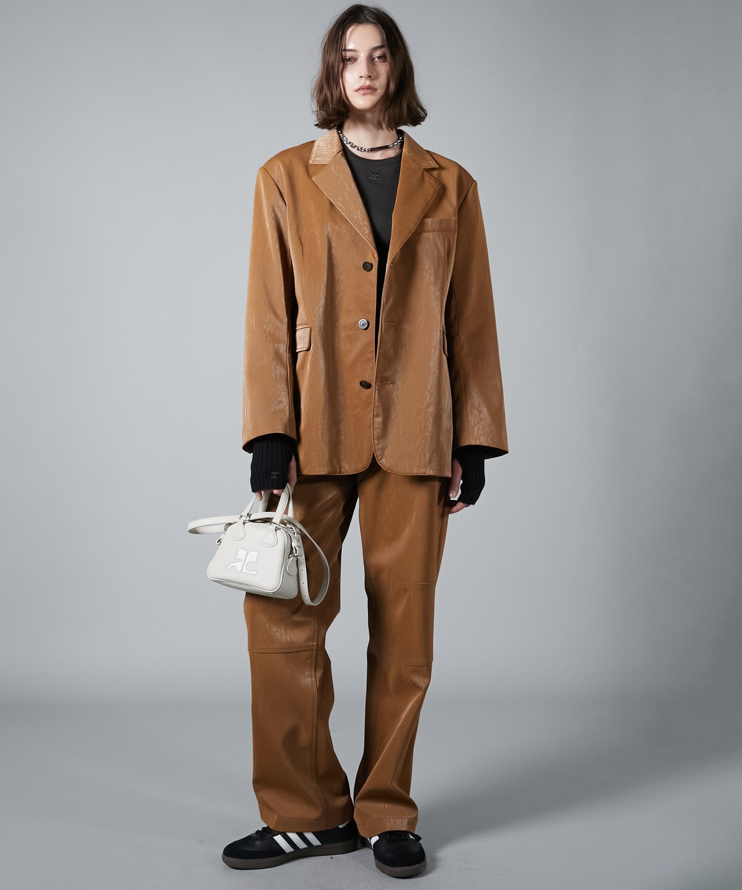 PRANK PROJECT｜マルチファブリックフェイクレザージャケット / Multi