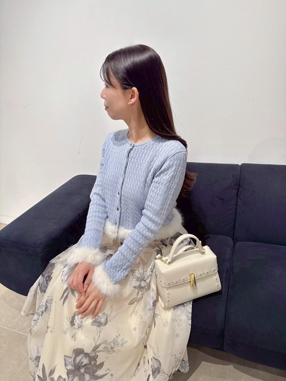 CELFORD｜【限定カラーあり】シルクカシミア混ファートリム