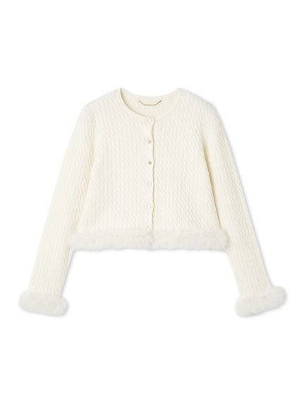 CELFORD｜【限定カラーあり】シルクカシミア混ファートリム