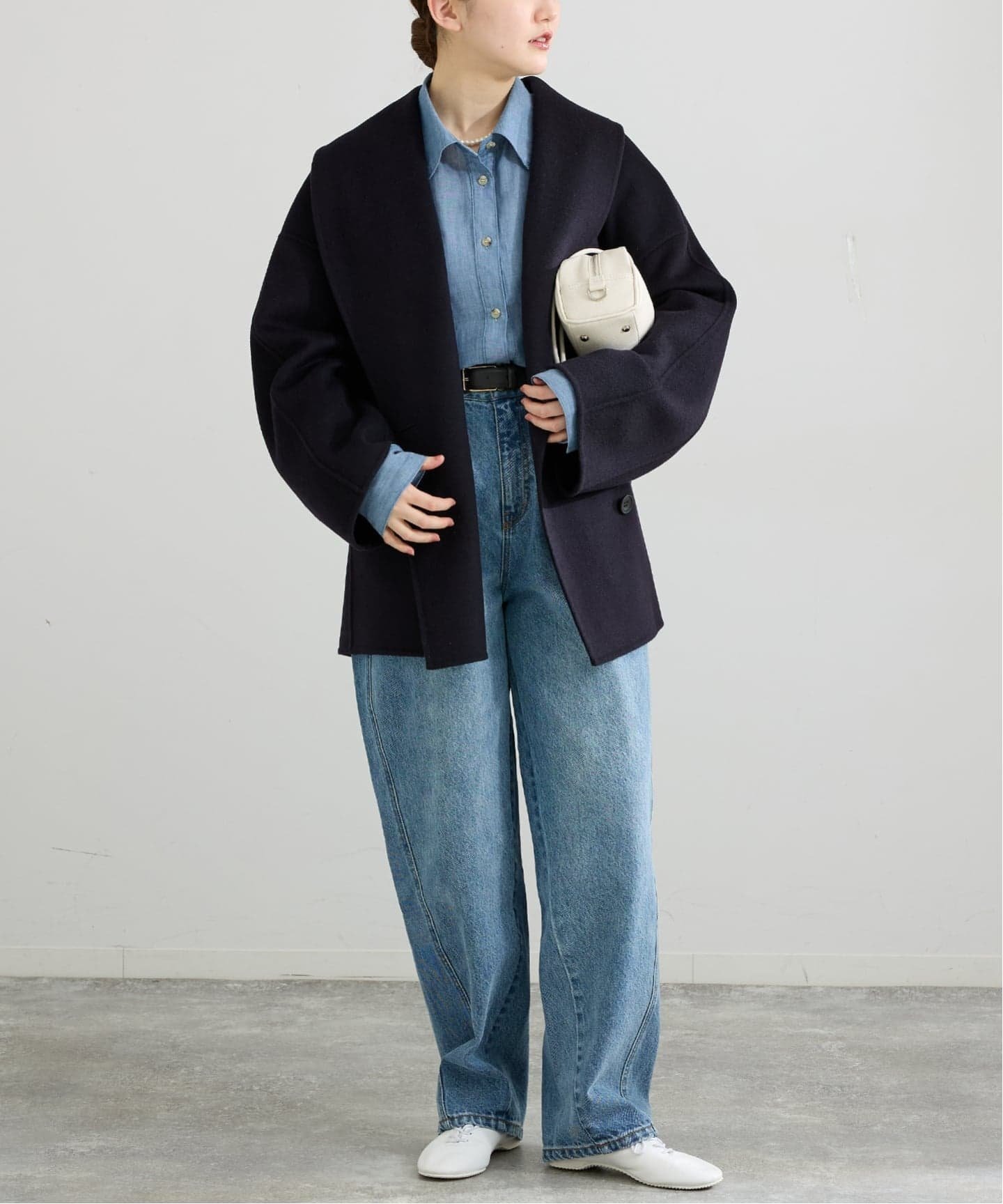 IENA｜《追加3》Super160 ショールカラーハーフコート | Rakuten