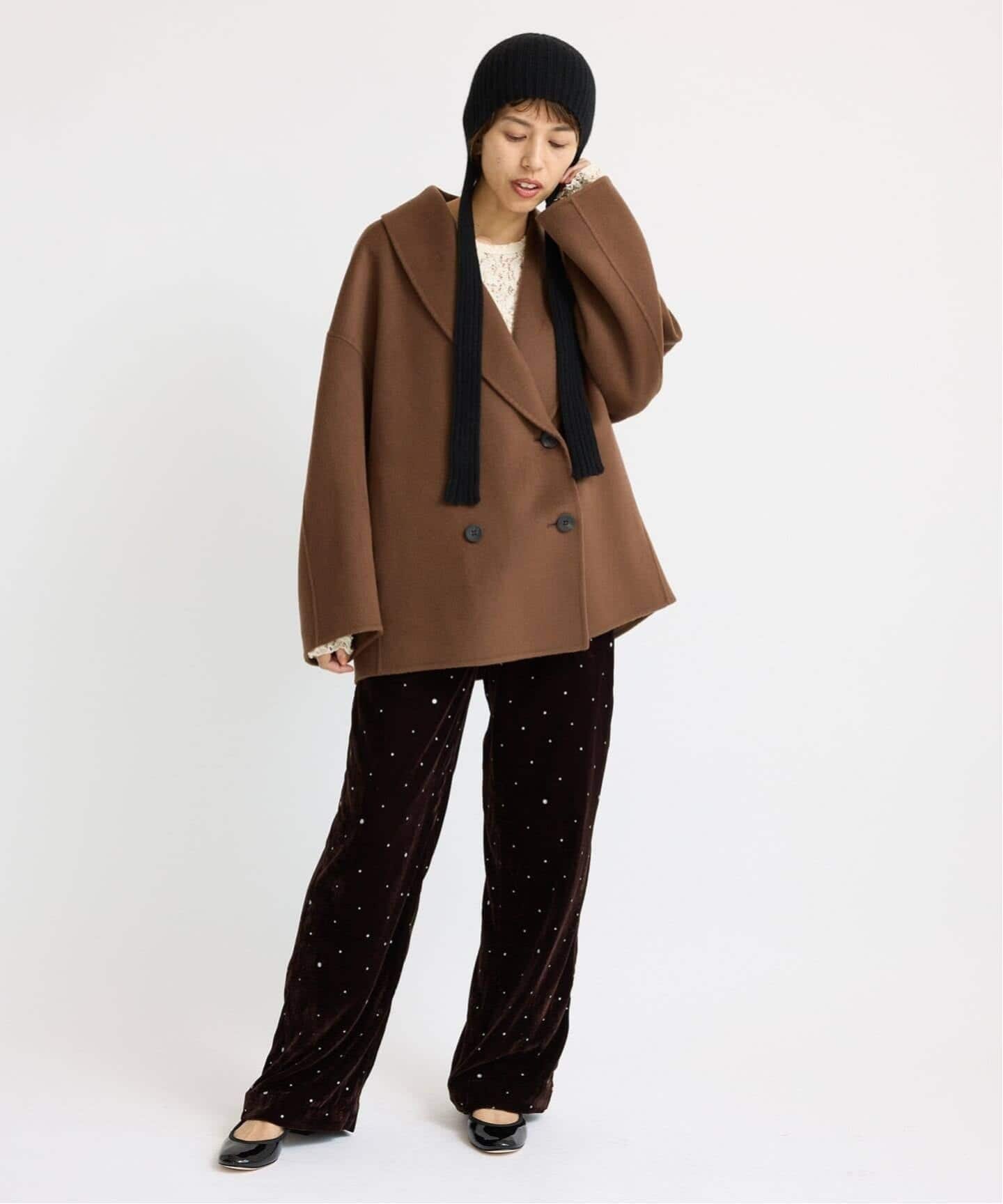 IENA｜《追加3》Super160 ショールカラーハーフコート | Rakuten