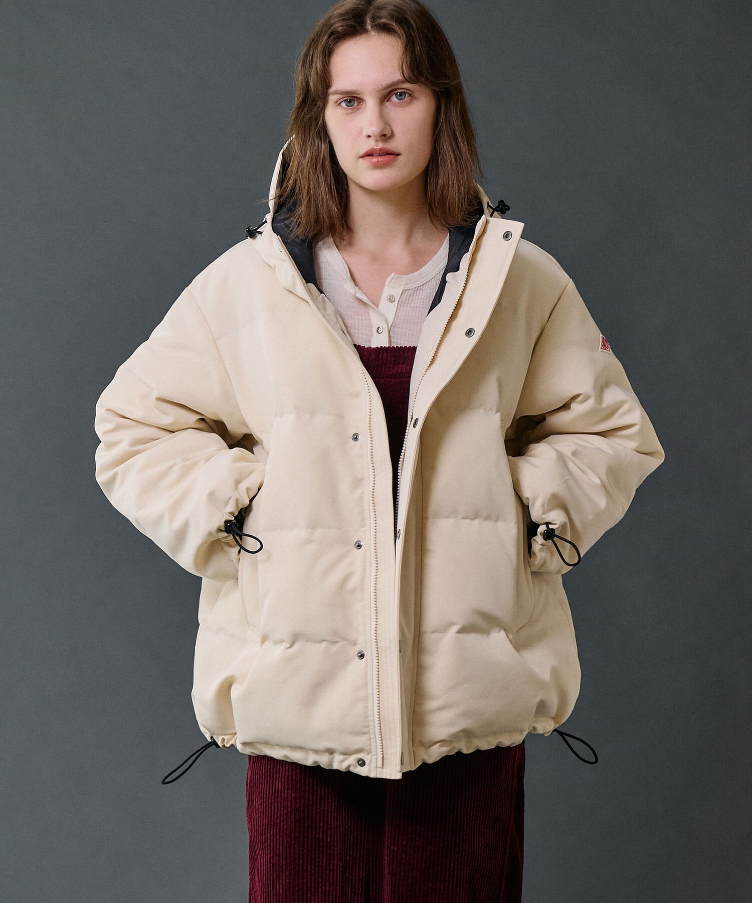 Bshop｜DANTON | ポリエステルタッサー ダウンフードジャケット WOMEN