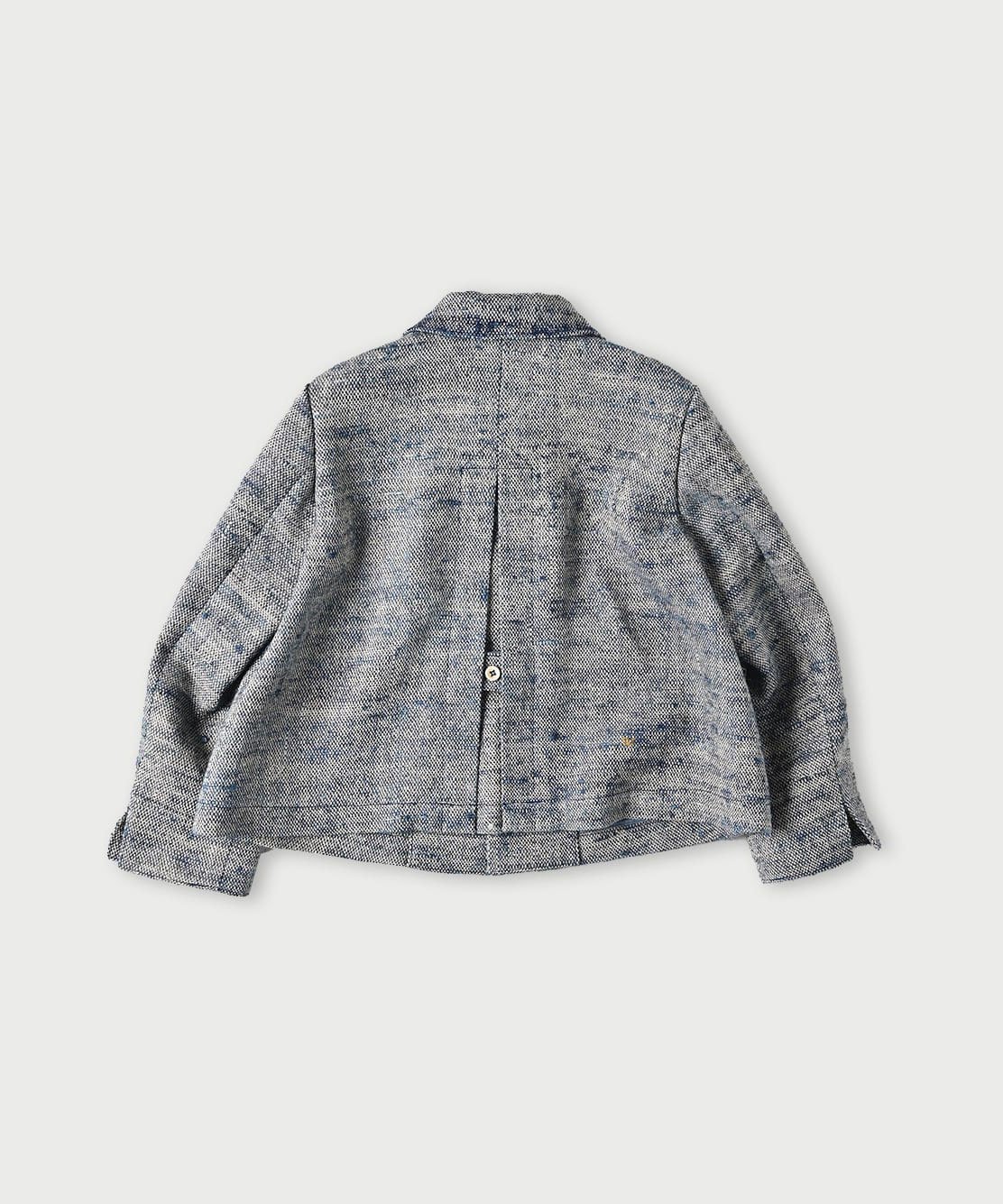 45R｜藍インドリネンシルクツイードの四角ジャケット | Rakuten