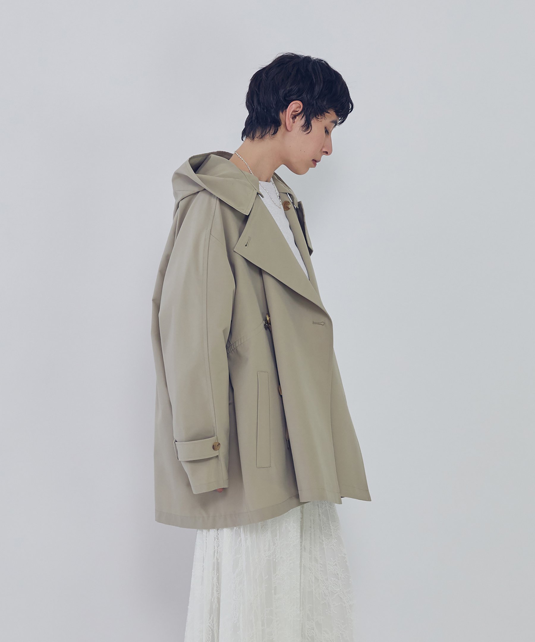 VACHEMENT ヴァシュモン　リサイクルシェルタフタショートトレンチ 1er Arrondissement｜<VACHEMENT*1er>別注リサイクルシェルタフタ