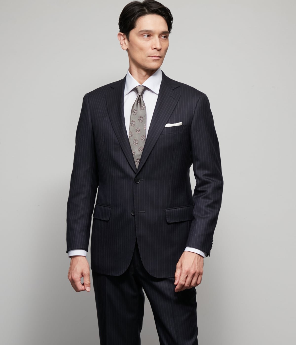 NEWYORKER｜TAILOR CLOTH シルク混 ストライプ スーツ | Rakuten