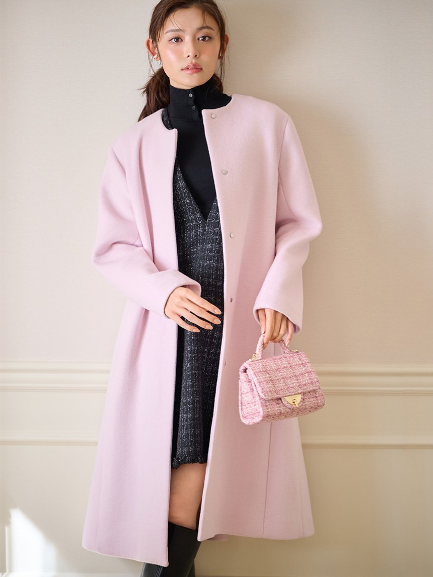 CELFORD｜カシミヤ混ノーカラーコート | Rakuten Fashion(楽天