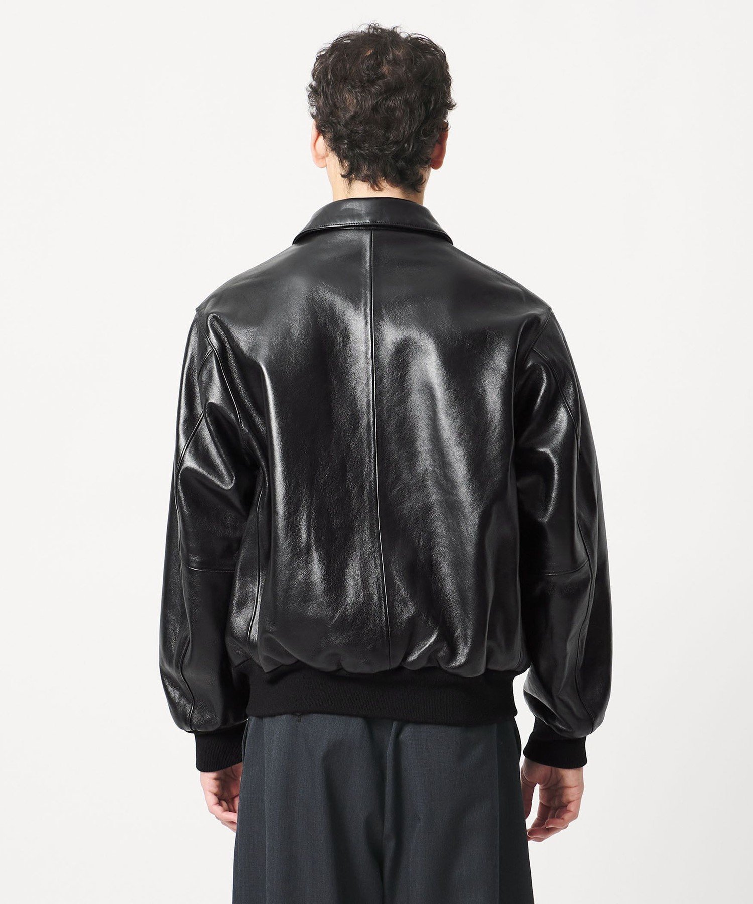 LOEFF / ラムレザー フライトジャケット黒　サイズ:2 LOEFF＞ラムレザー フライトジャケット UNISEX