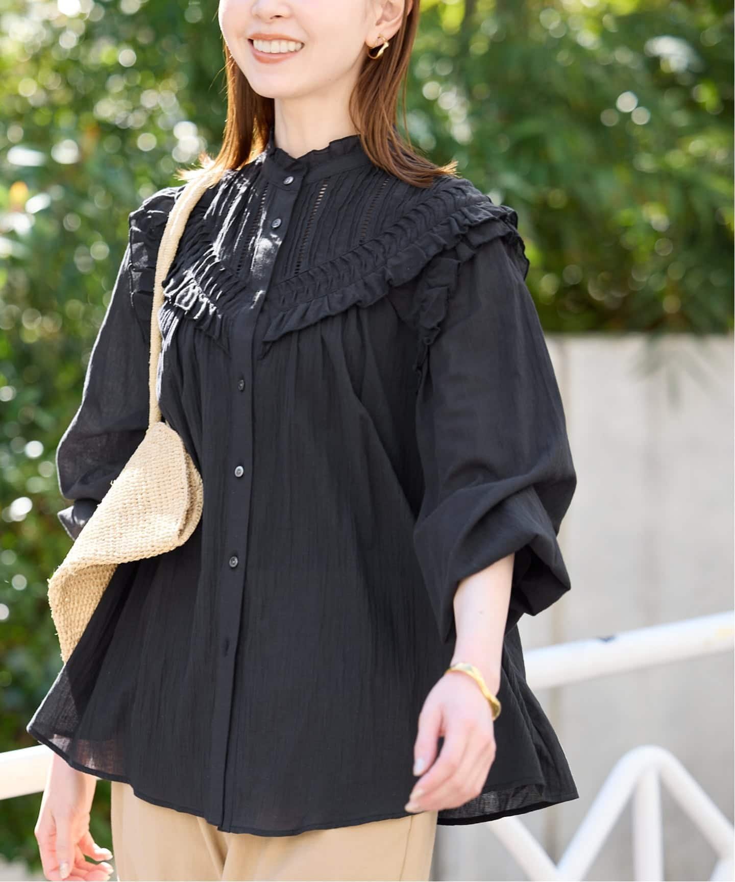 SLOBE IENA｜《WEB限定/予約》フリルピンタックブラウス | Rakuten