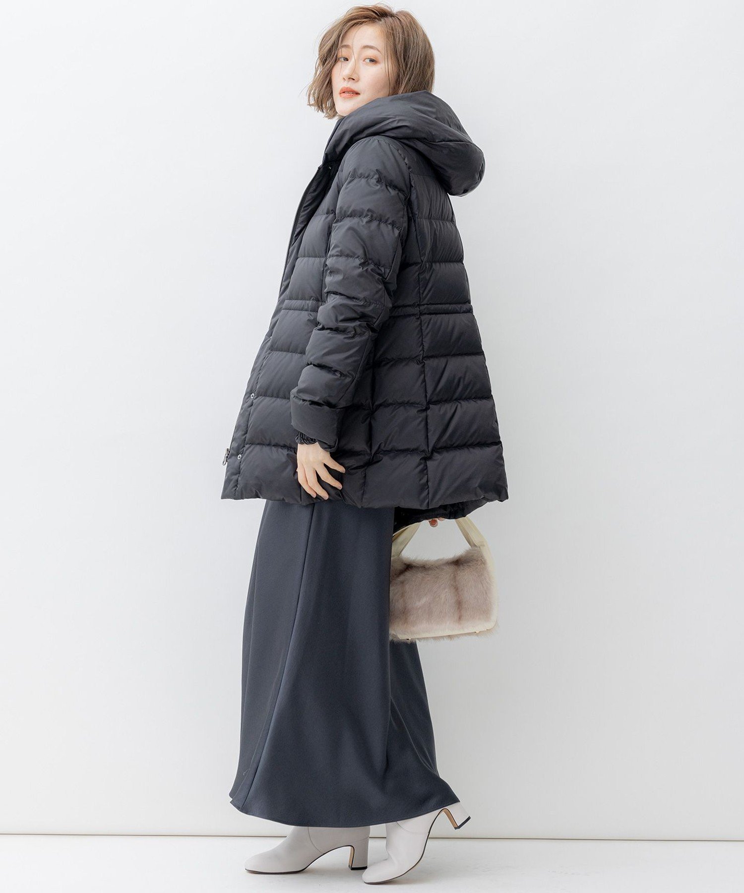23区｜【VERY掲載/新色追加】シレータフタ ミドル丈 ダウンコート