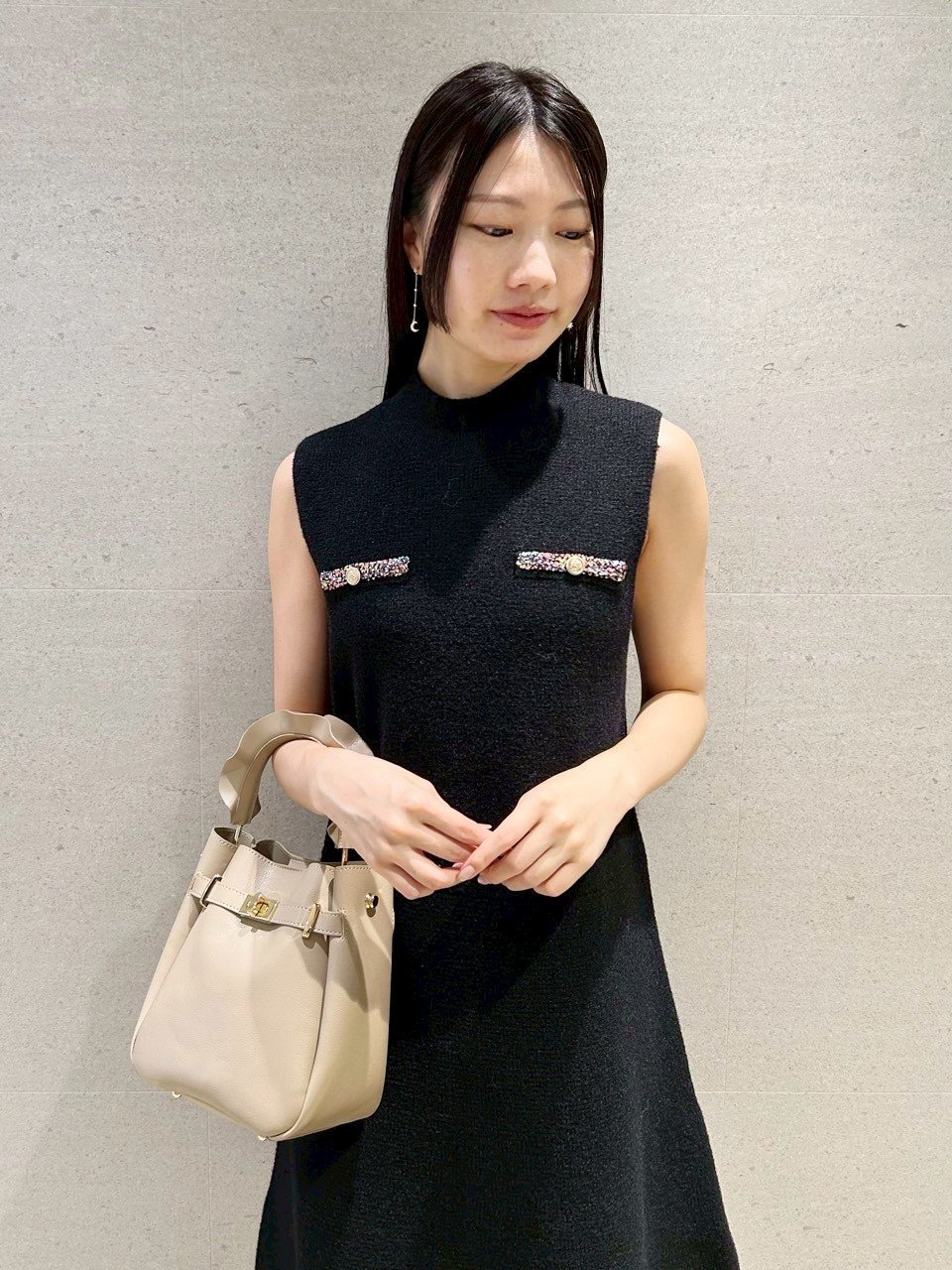 CELFORD｜【限定カラーあり】トリムミニニットワンピースセット