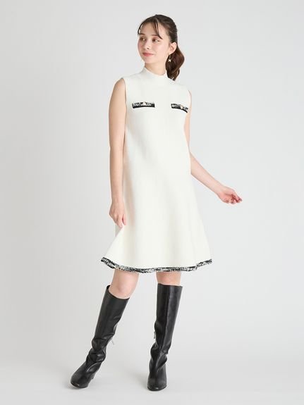 CELFORD｜【限定カラーあり】トリムミニニットワンピースセット