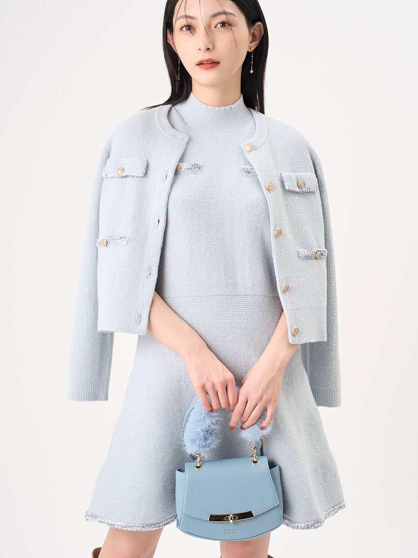 CELFORD｜【限定カラーあり】トリムミニニットワンピースセット