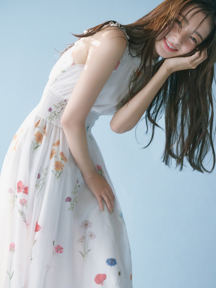 SNIDEL｜バックリボンシフォンワンピース | Rakuten Fashion(楽天