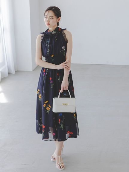 SNIDEL｜バックリボンシフォンワンピース | Rakuten Fashion(楽天