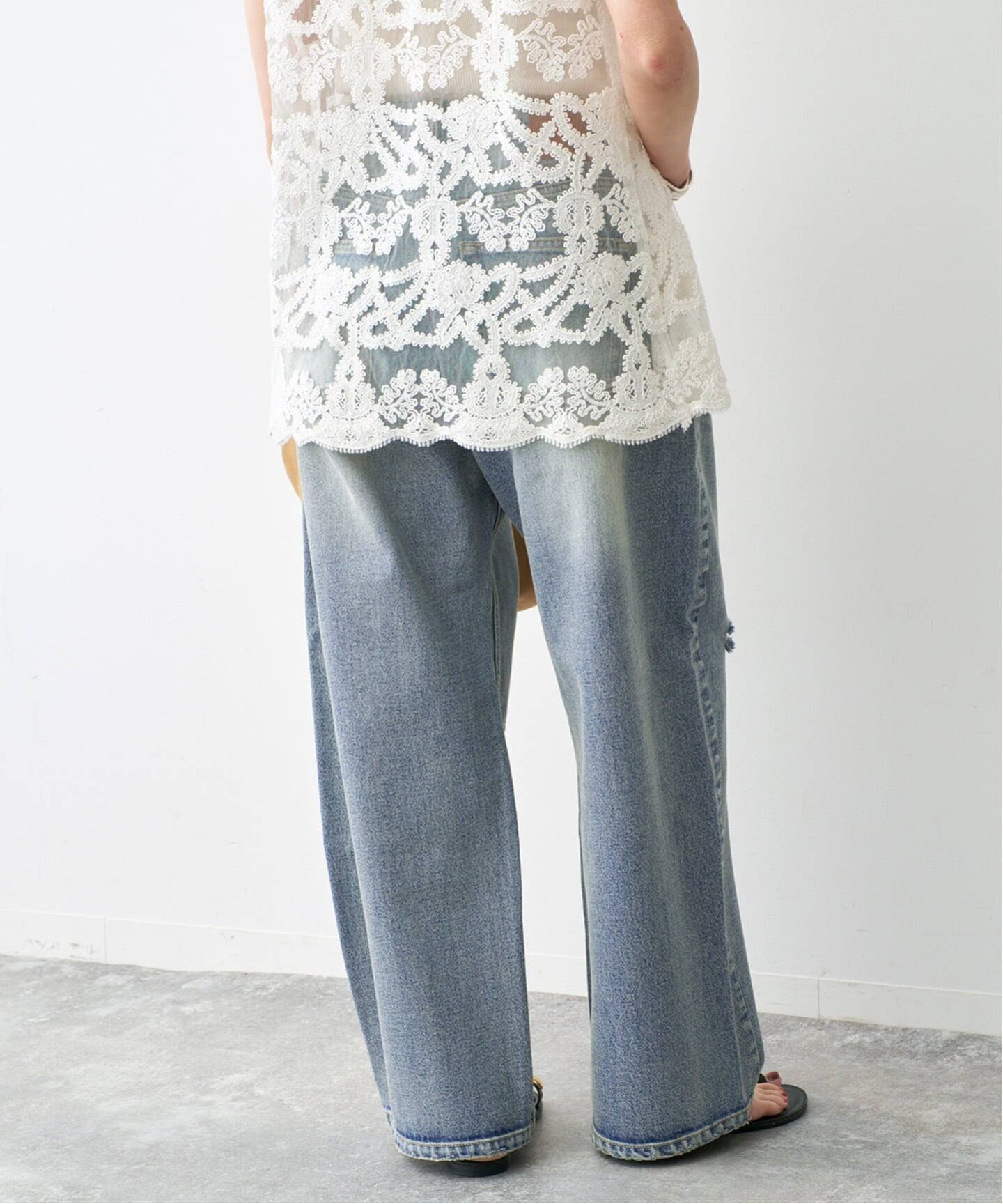 Spick & Span｜《WEB限定 / 追加2予約》5 1/2 TUCKBARREL DENIM