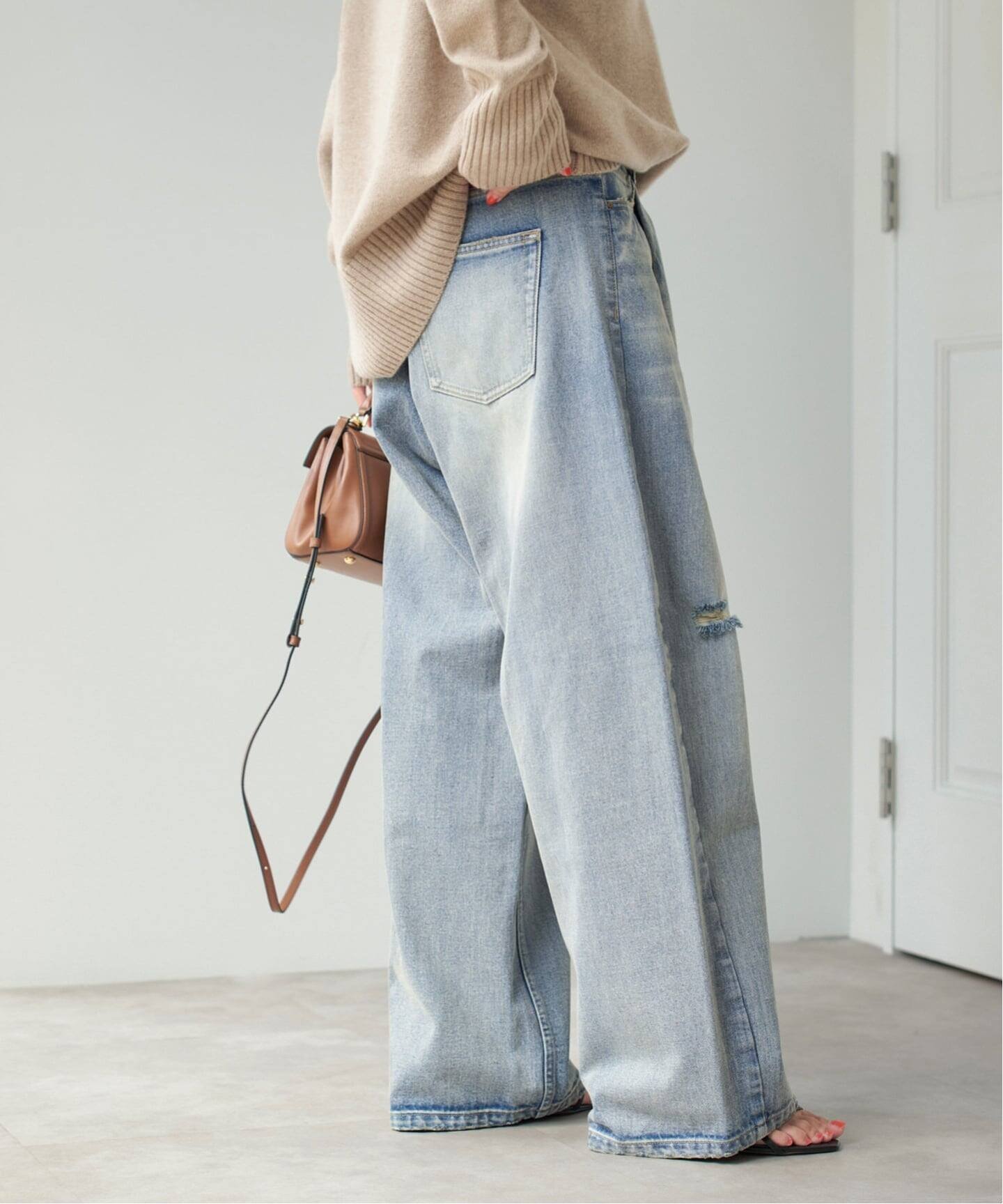 Spick & Span｜《WEB限定 / 追加2予約》5 1/2 TUCKBARREL DENIM