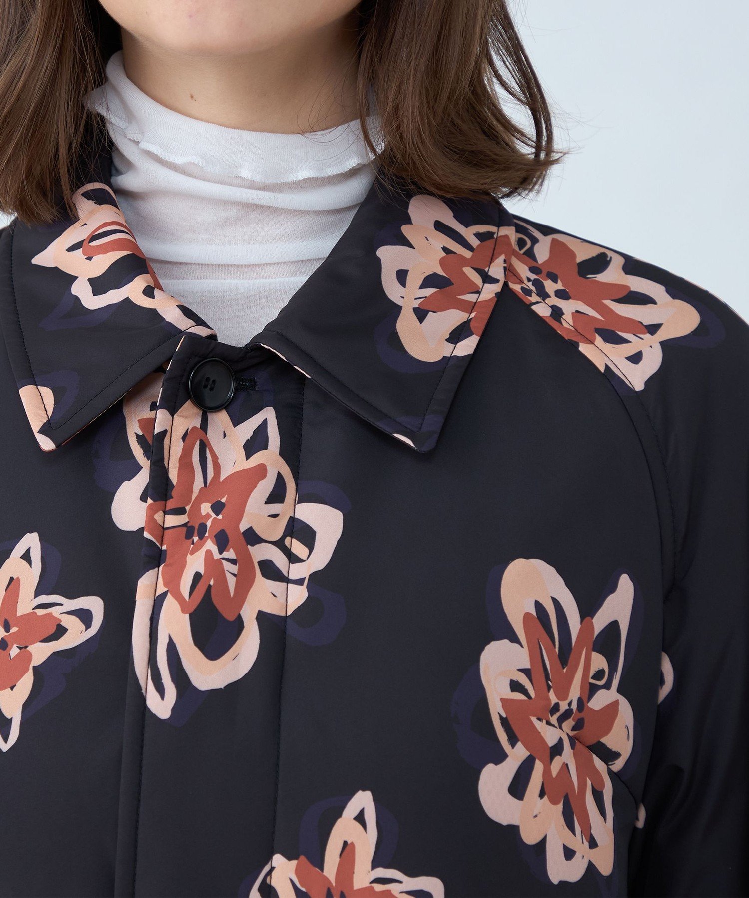 TOMORROWLAND｜フラワープリント ステンカラーコート | Rakuten