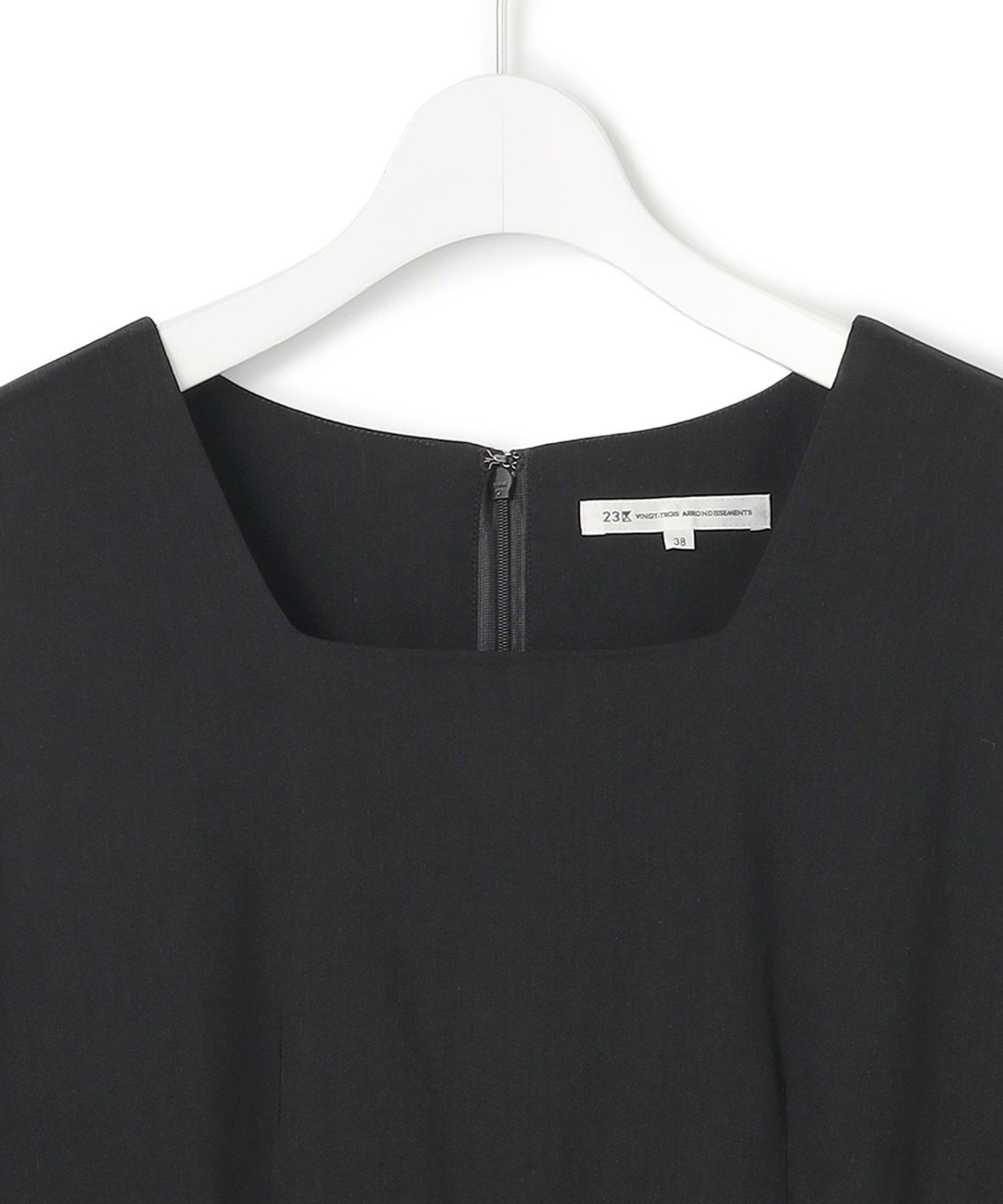 23区｜【洗える】リネンレーヨンストレッチ スクエアネック