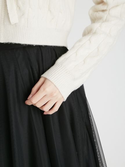 CELFORD｜リボンモチーフケーブルニットプルオーバー | Rakuten