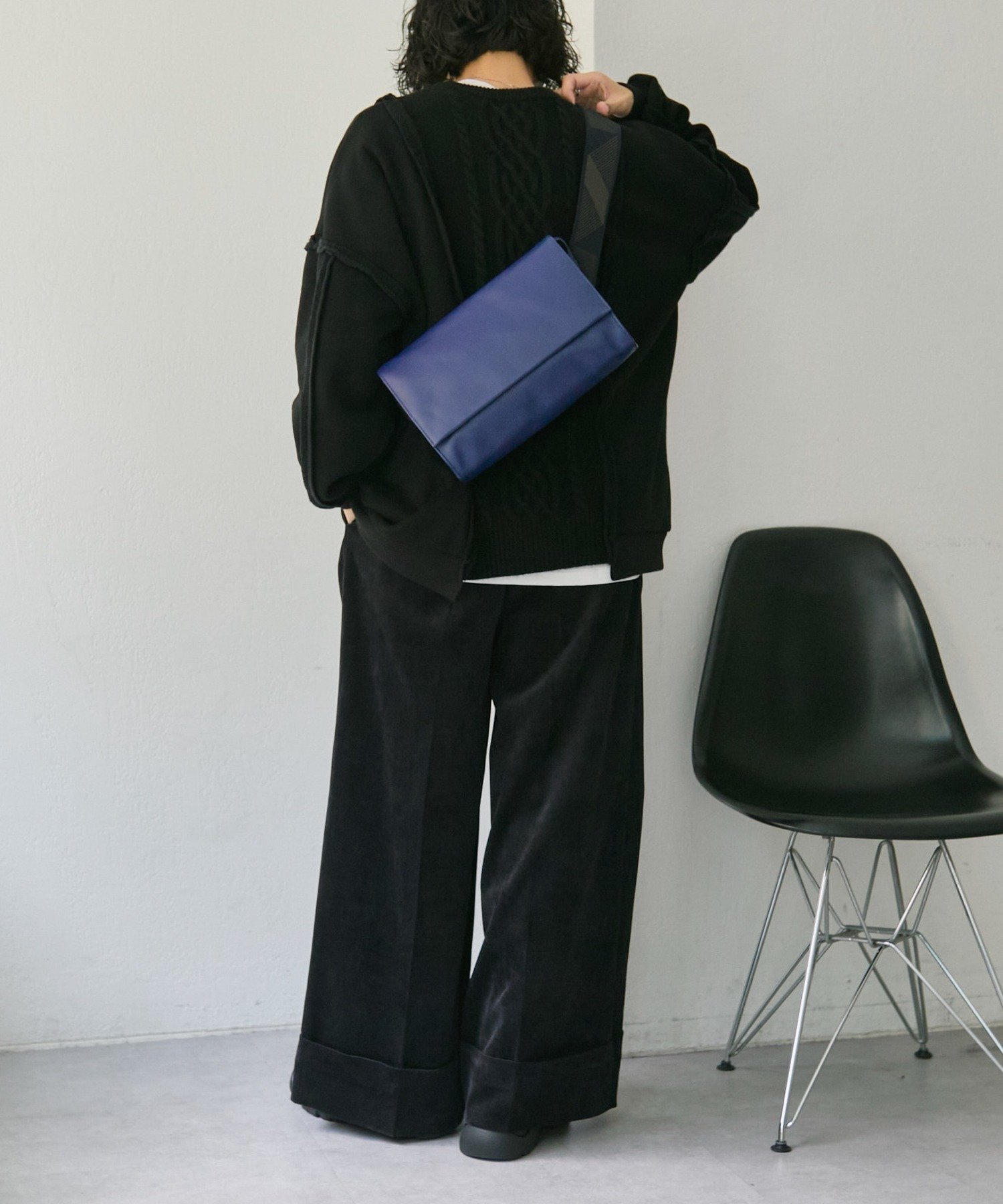 ear PAPILLONNER｜《本革/軽量470g/ボディバッグ》柄ワイドテープ