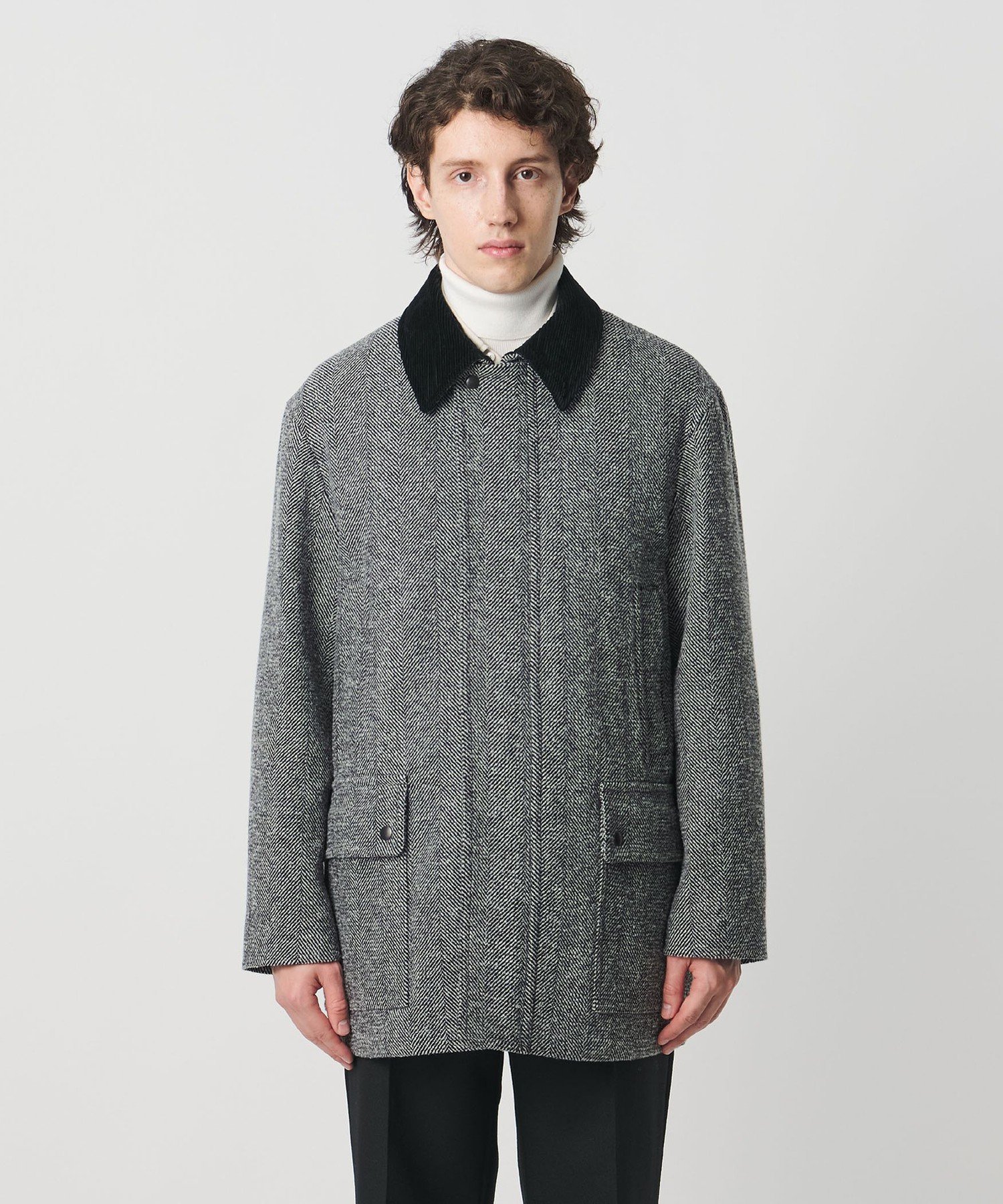 UNITED ARROWS｜ヘリンボーン ミドルレングス フィールドジャケット