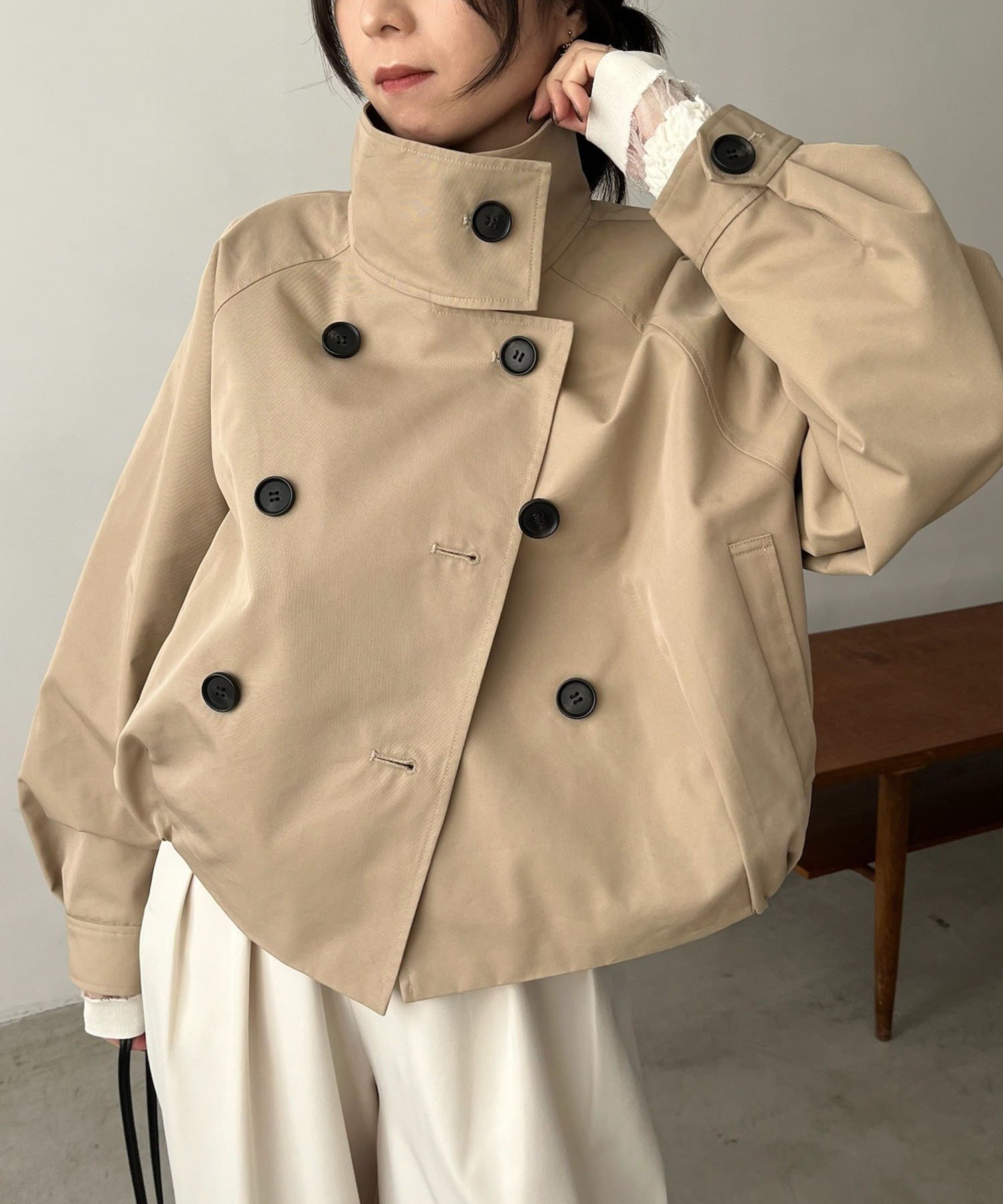 CAPRICIEUX LE'MAGE｜【サイズ展開あり】ショートトレンチコート