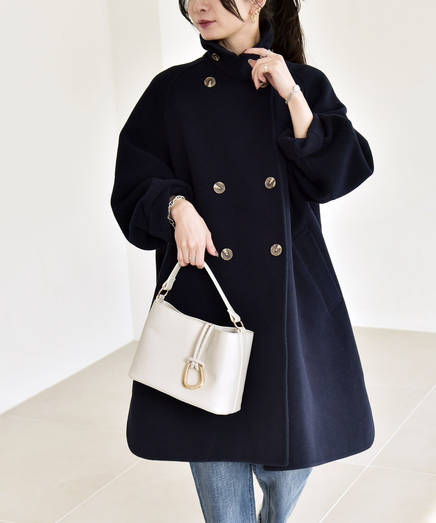 SHIPS｜quaranciel: リバー スタンド & テーラード ダブルブレスト A