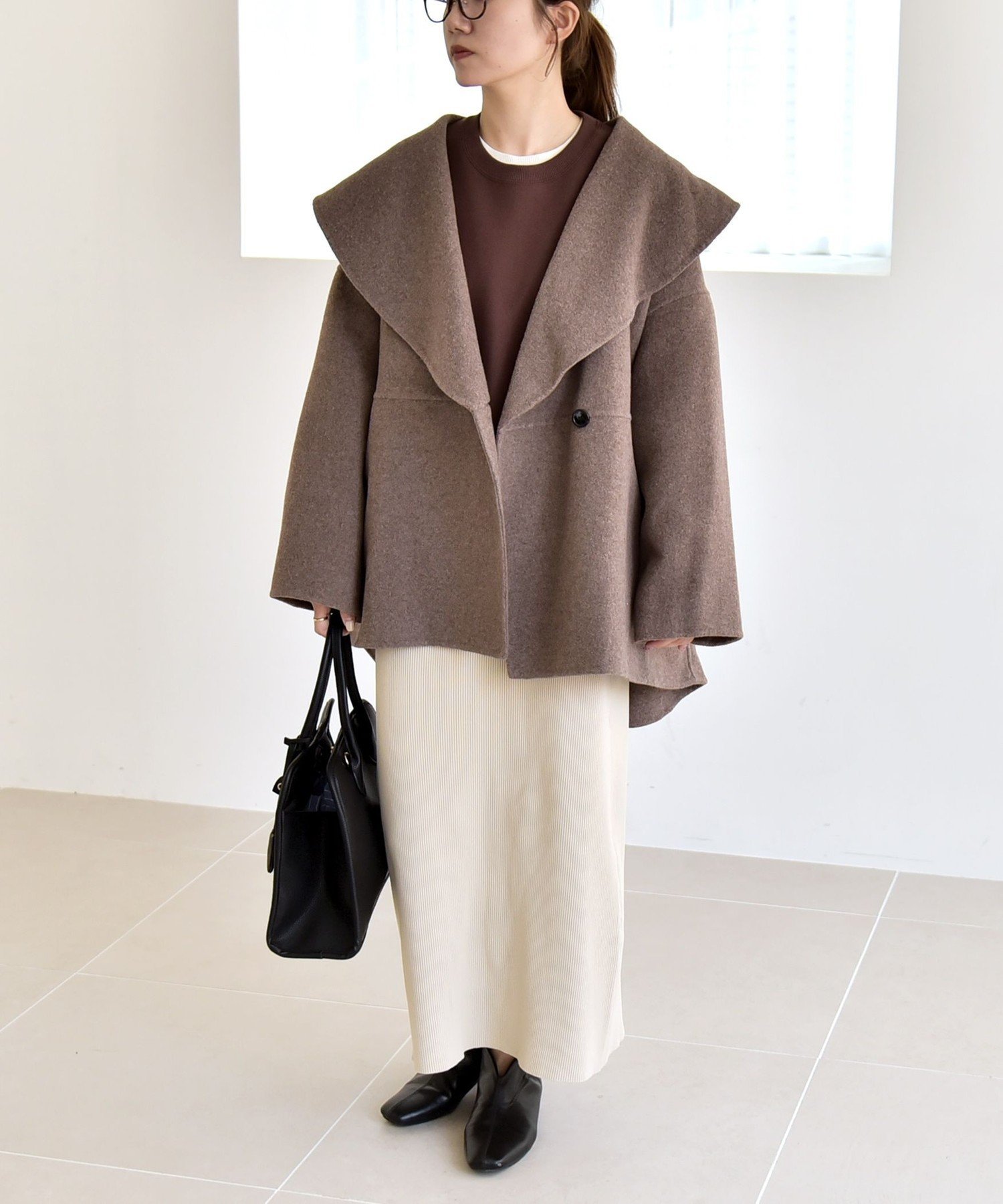 SHIPS｜quaranciel: リバー ケープ ショート コート 25AW | Rakuten