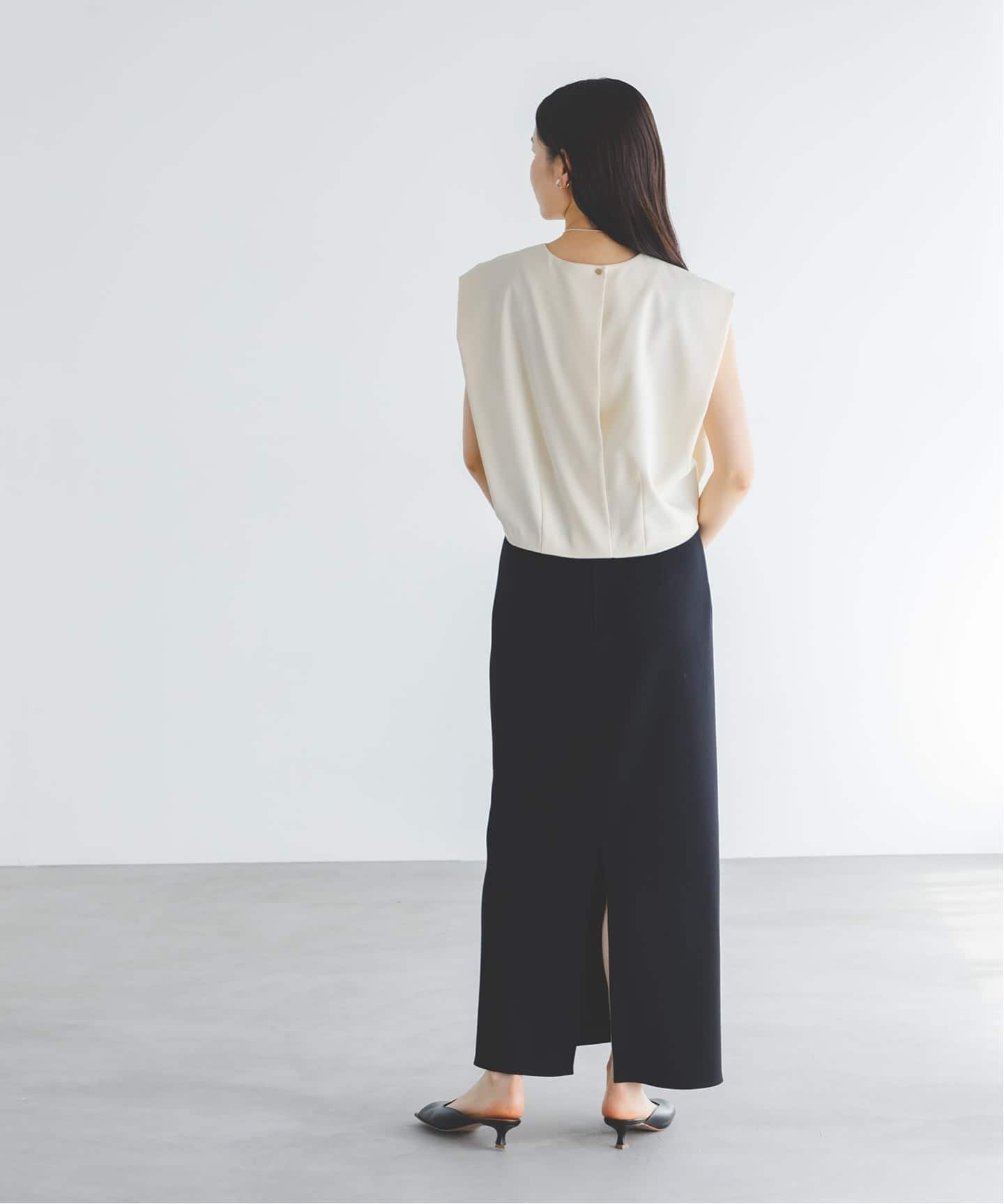 NOBLE｜《追加》コンフォートジャージーライクタイトスカート